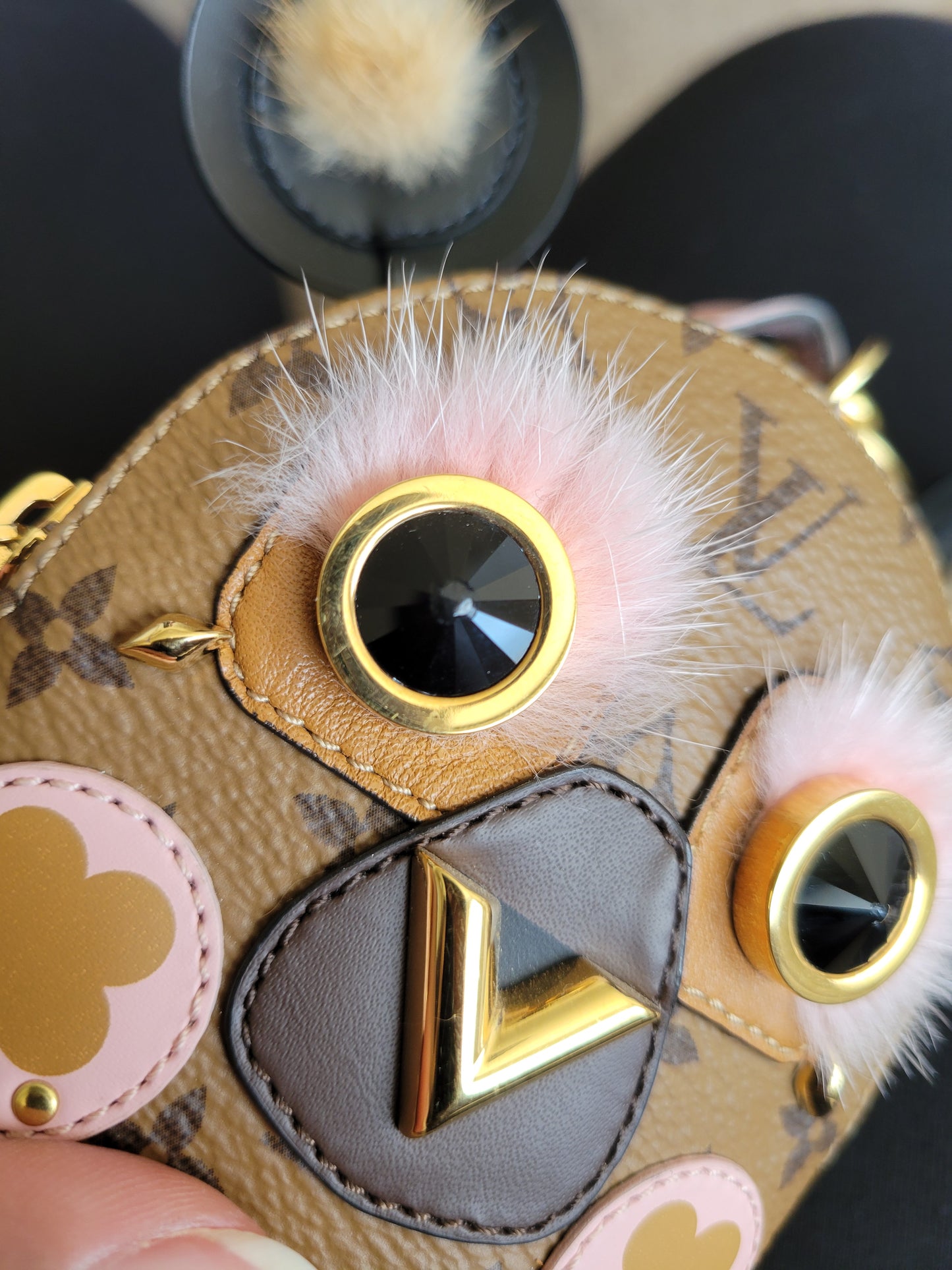 Louis Vuitton Reverse Monogram Owl Backpack Bag Charm CX1220