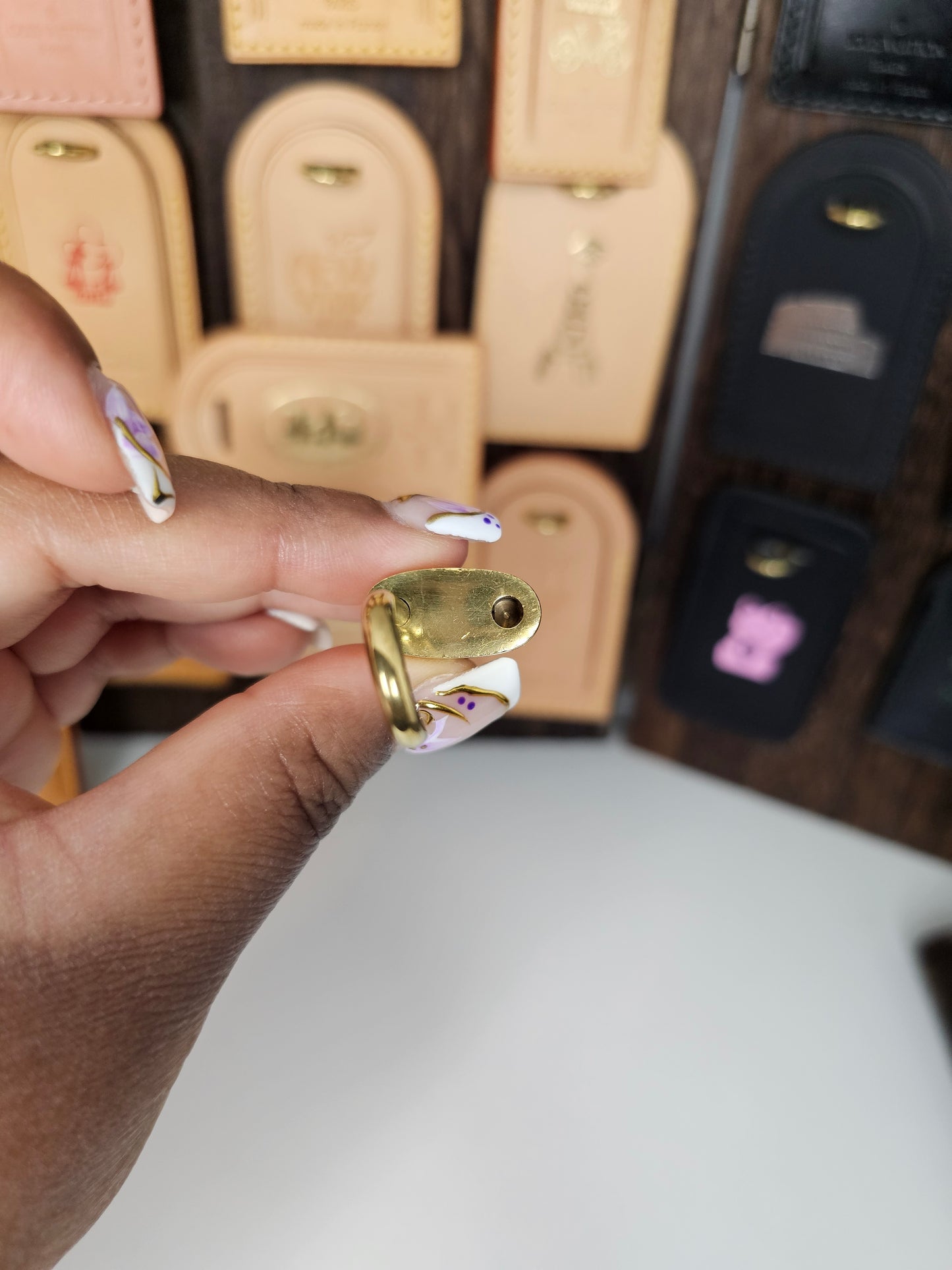 Louis Vuitton Lock and Key Set Gold Colored Brass #307