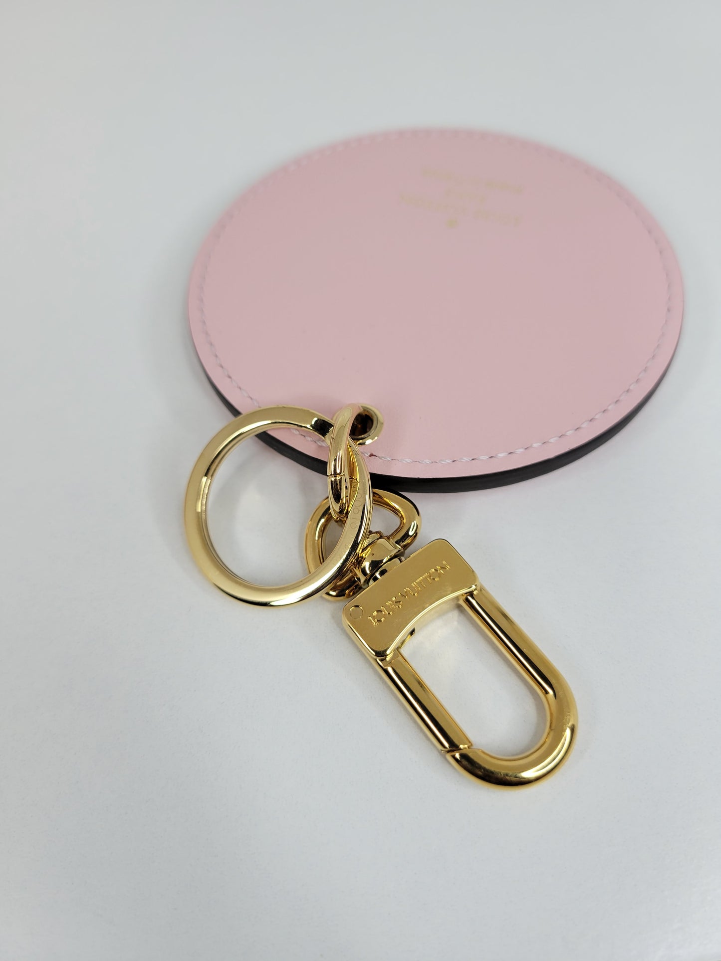 Louis Vuitton Limited Edition Valentines Day logo pink bag charm key holder