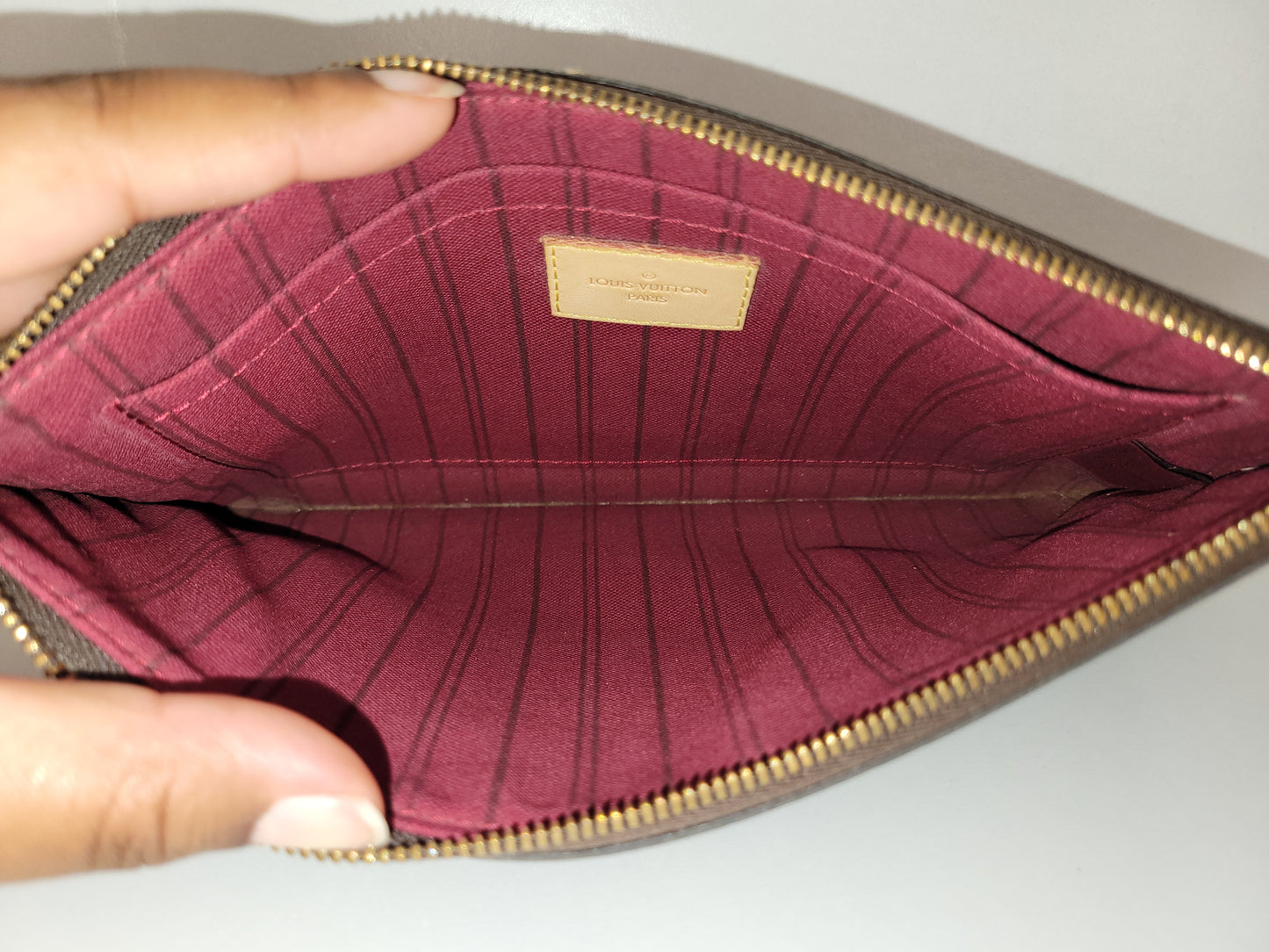 Louis Vuitton Neverfull GM Monogram with Pochette Dark brown Cloth  ref.373579 - Joli Closet