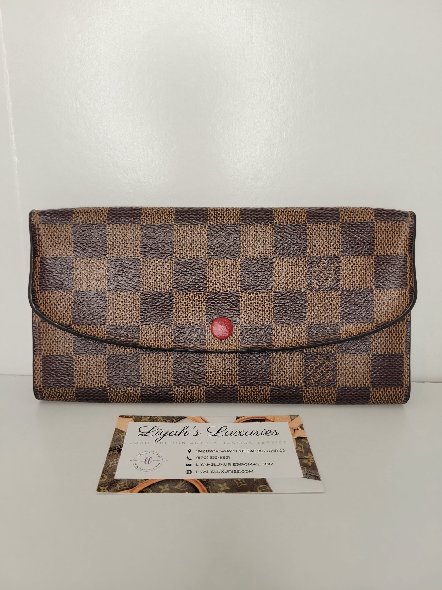 Louis Vuitton Damier Ebene Emilie Wallet CA3185