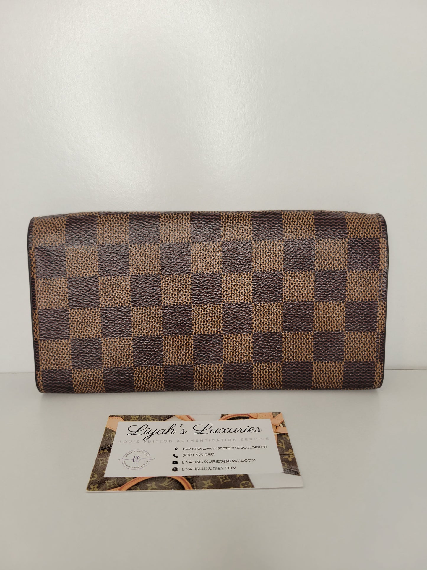 Louis Vuitton Damier Ebene Emilie Wallet CA3185