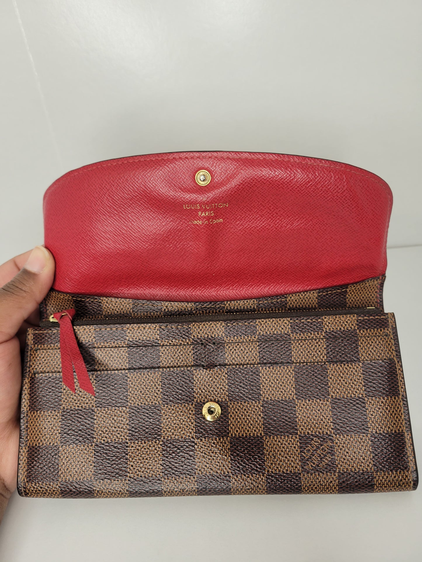 Louis Vuitton Damier Ebene Emilie Wallet CA3185