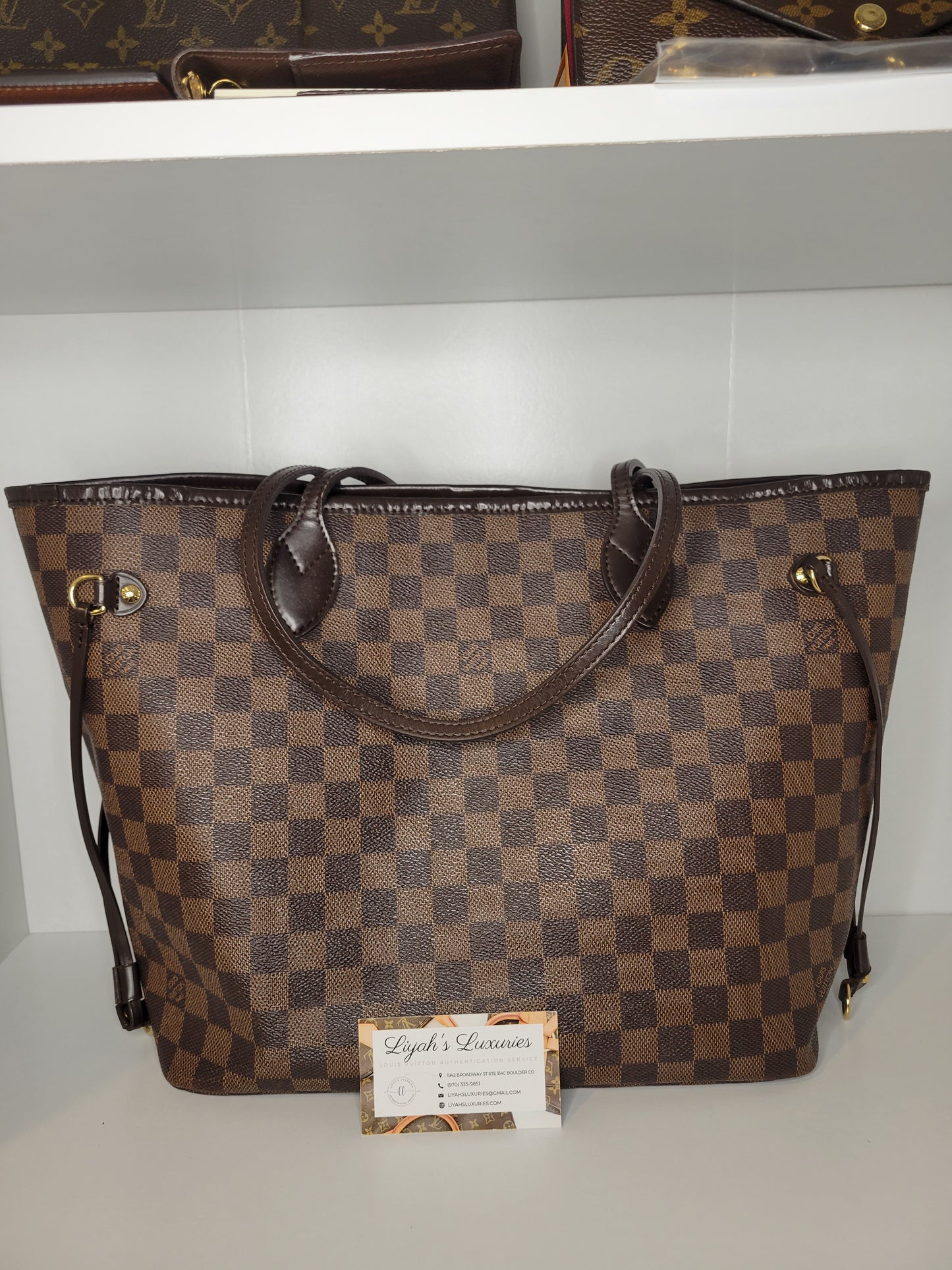 Louis Vuitton Damier Ebene Neverfull Tote MM AR0140