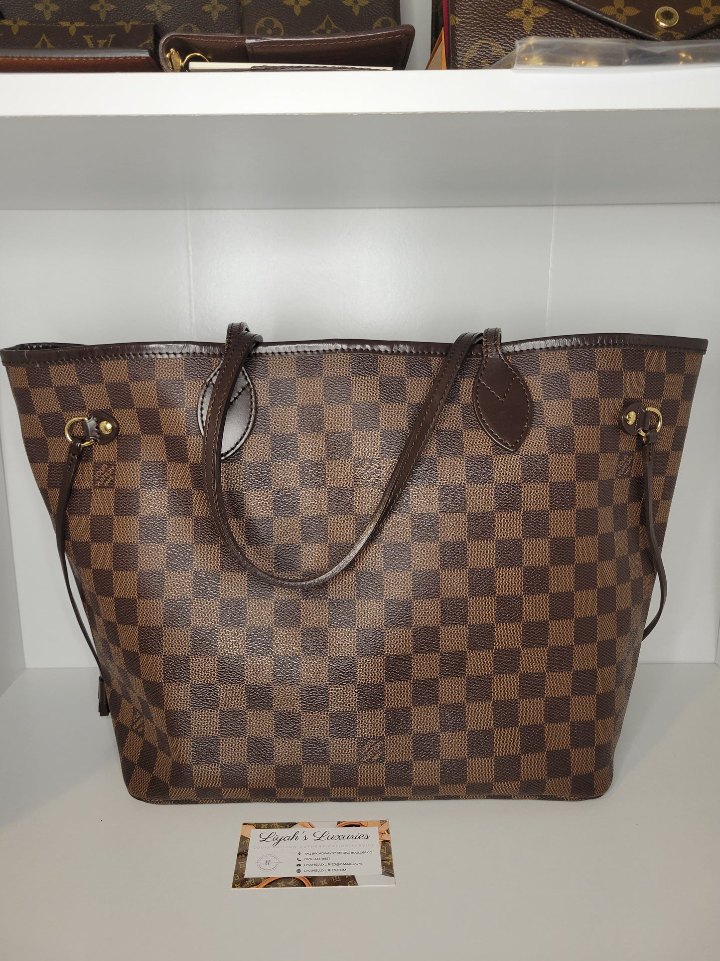 Louis Vuitton Damier Ebene Neverfull Tote MM AR0140