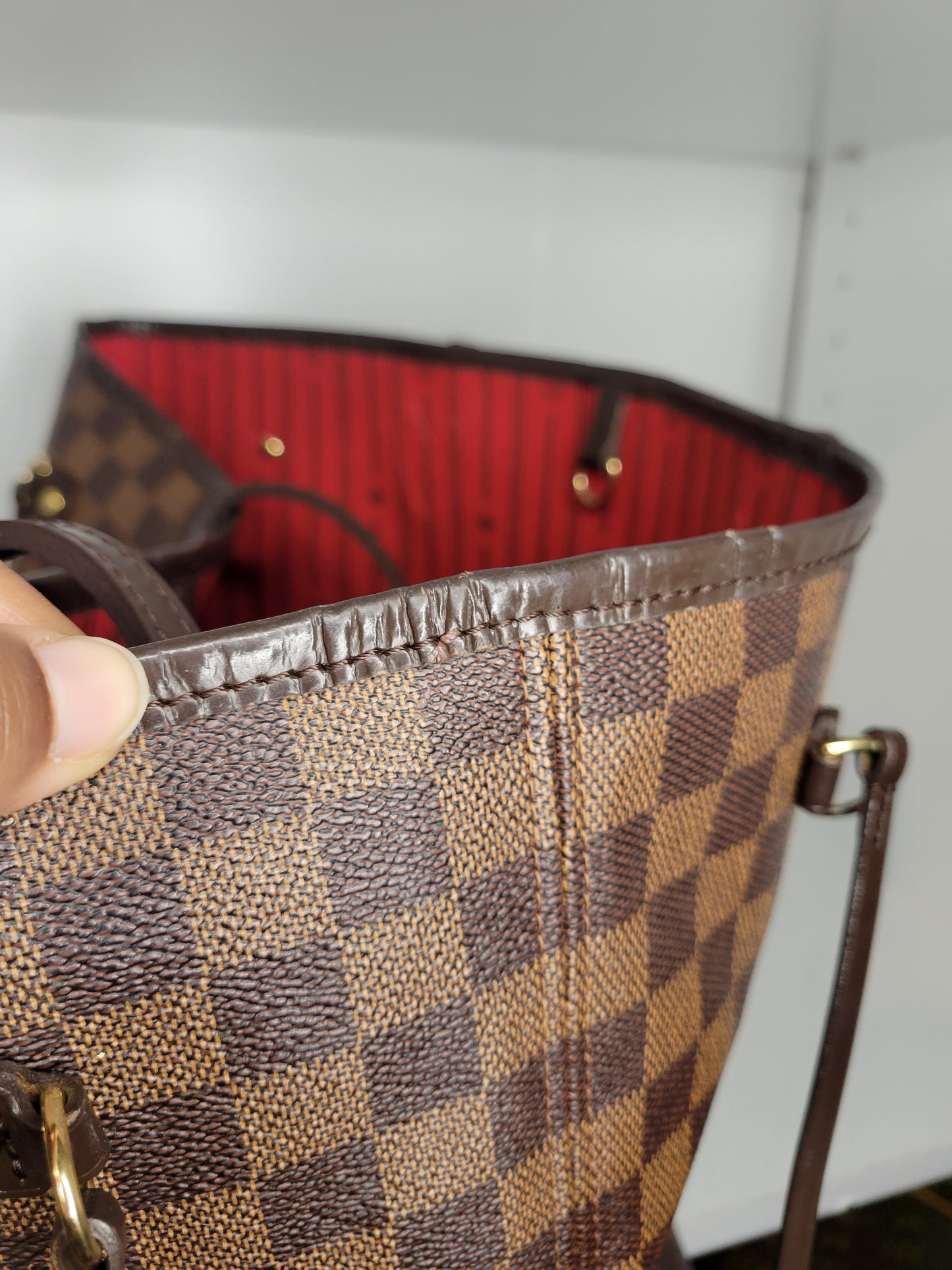 Louis Vuitton Damier Ebene Neverfull Tote MM AR0140