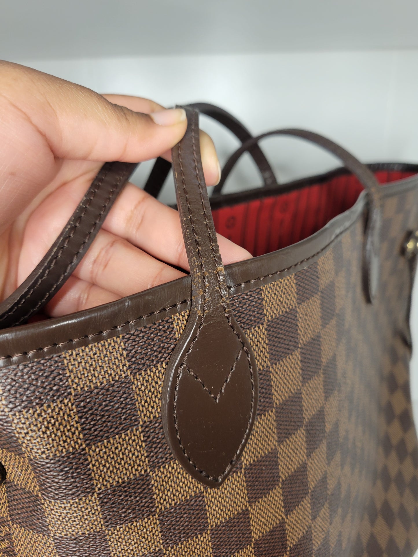 Louis Vuitton Damier Ebene Neverfull Tote MM AR0140