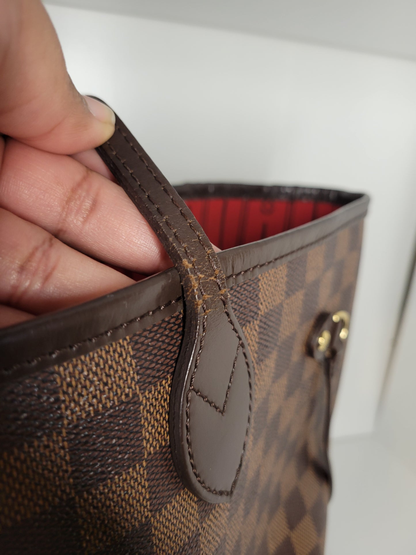 Louis Vuitton Damier Ebene Neverfull Tote MM AR0140