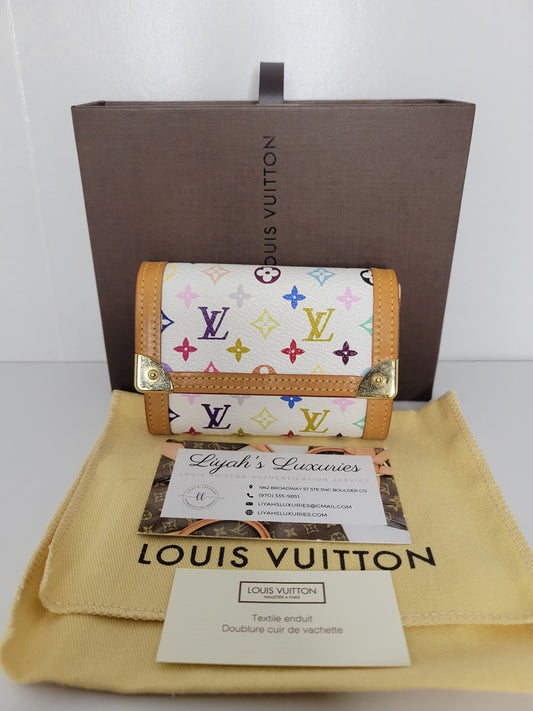 Louis Vuitton Multicolore Porte Monnaie Plat Wallet MI1013