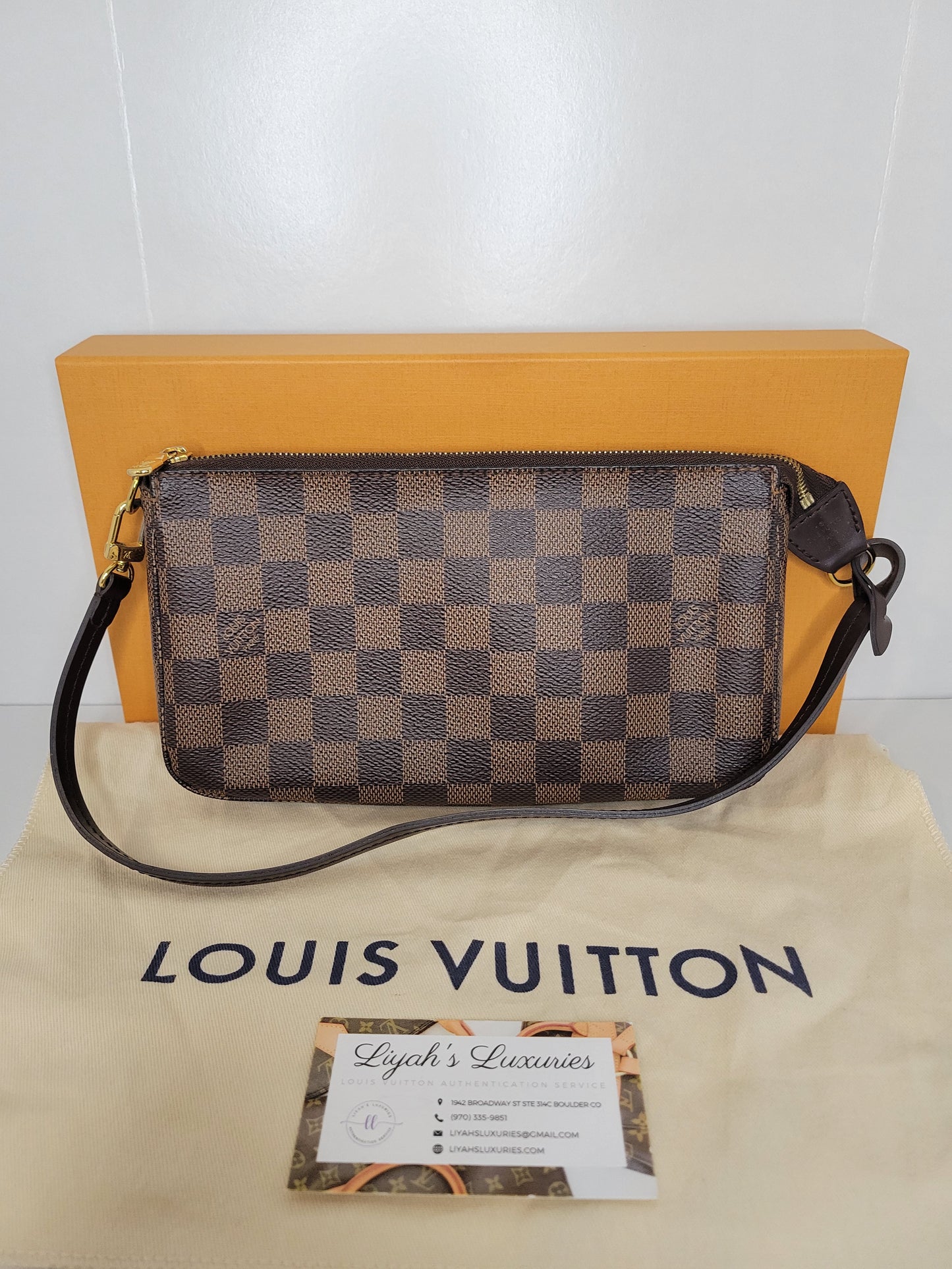 Handbags Outlet Pochette Accessoires Nm Damier Ebene Damier Ebene