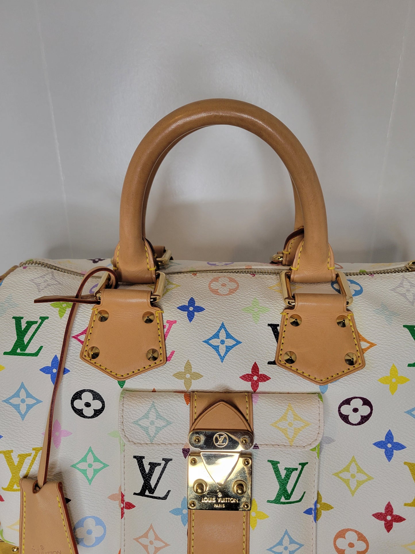 Louis Vuitton White Multicolore Speedy 30 SP1023