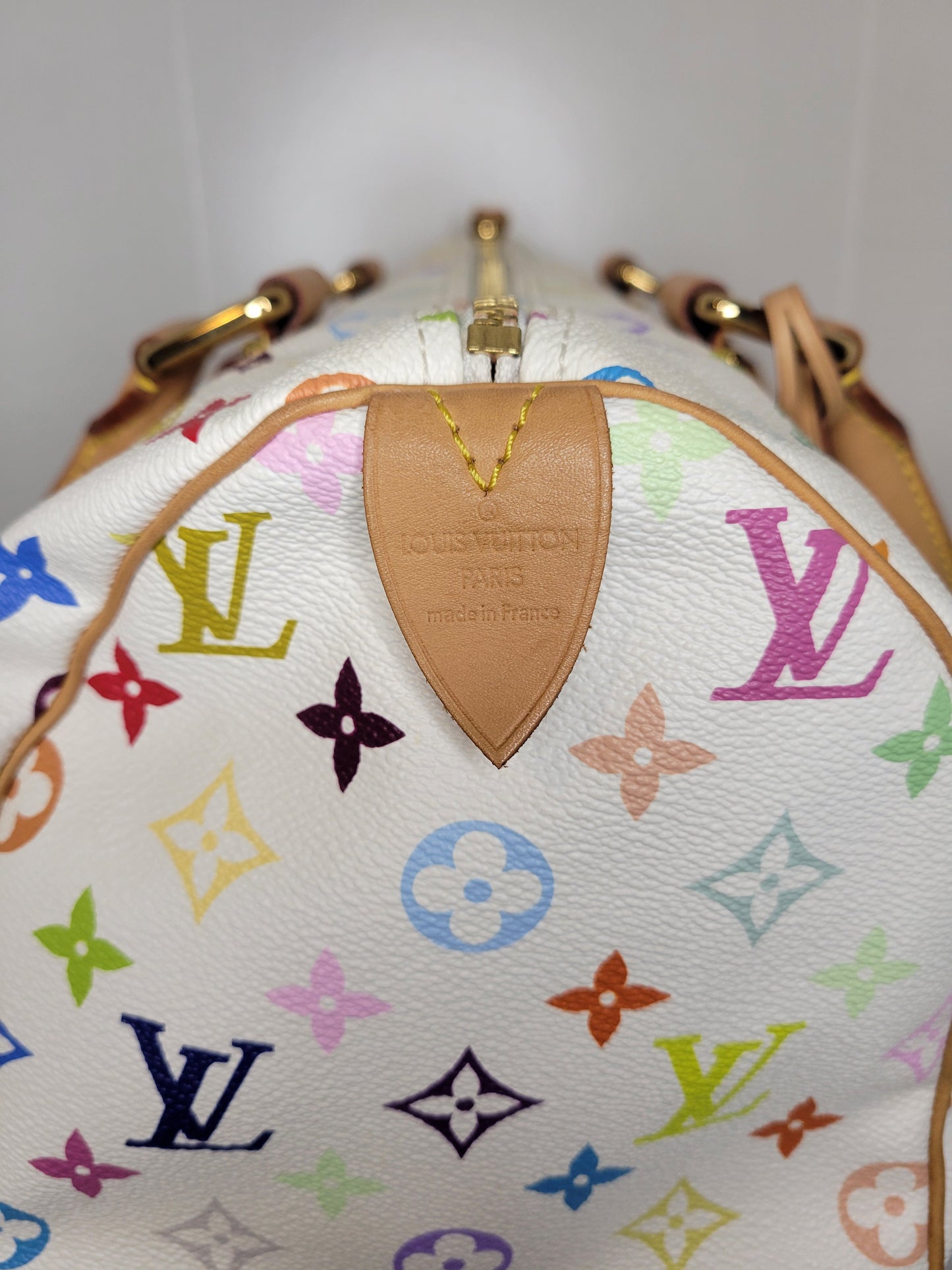 Louis Vuitton White Multicolore Speedy 30 SP1023