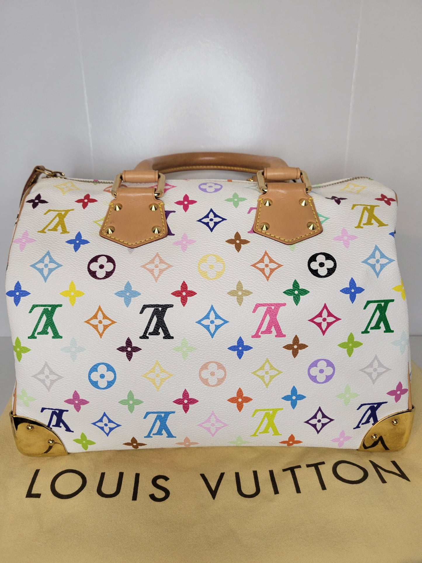 Louis Vuitton White Multicolore Speedy 30 SP1023