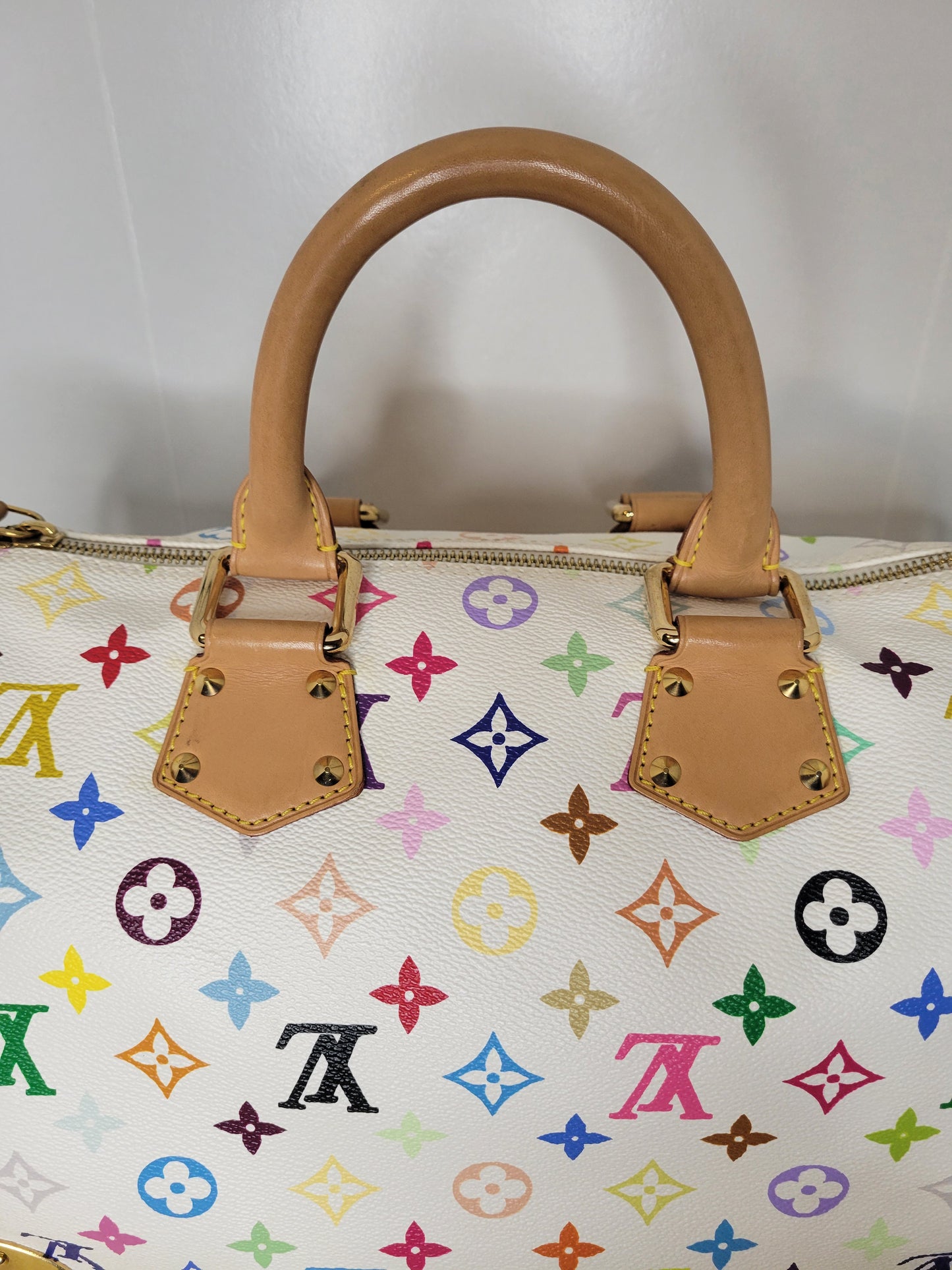 Louis Vuitton White Multicolore Speedy 30 SP1023