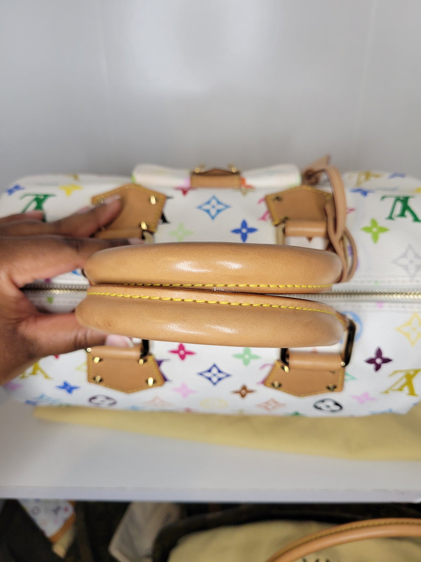 Louis Vuitton White Multicolore Speedy 30 SP1023