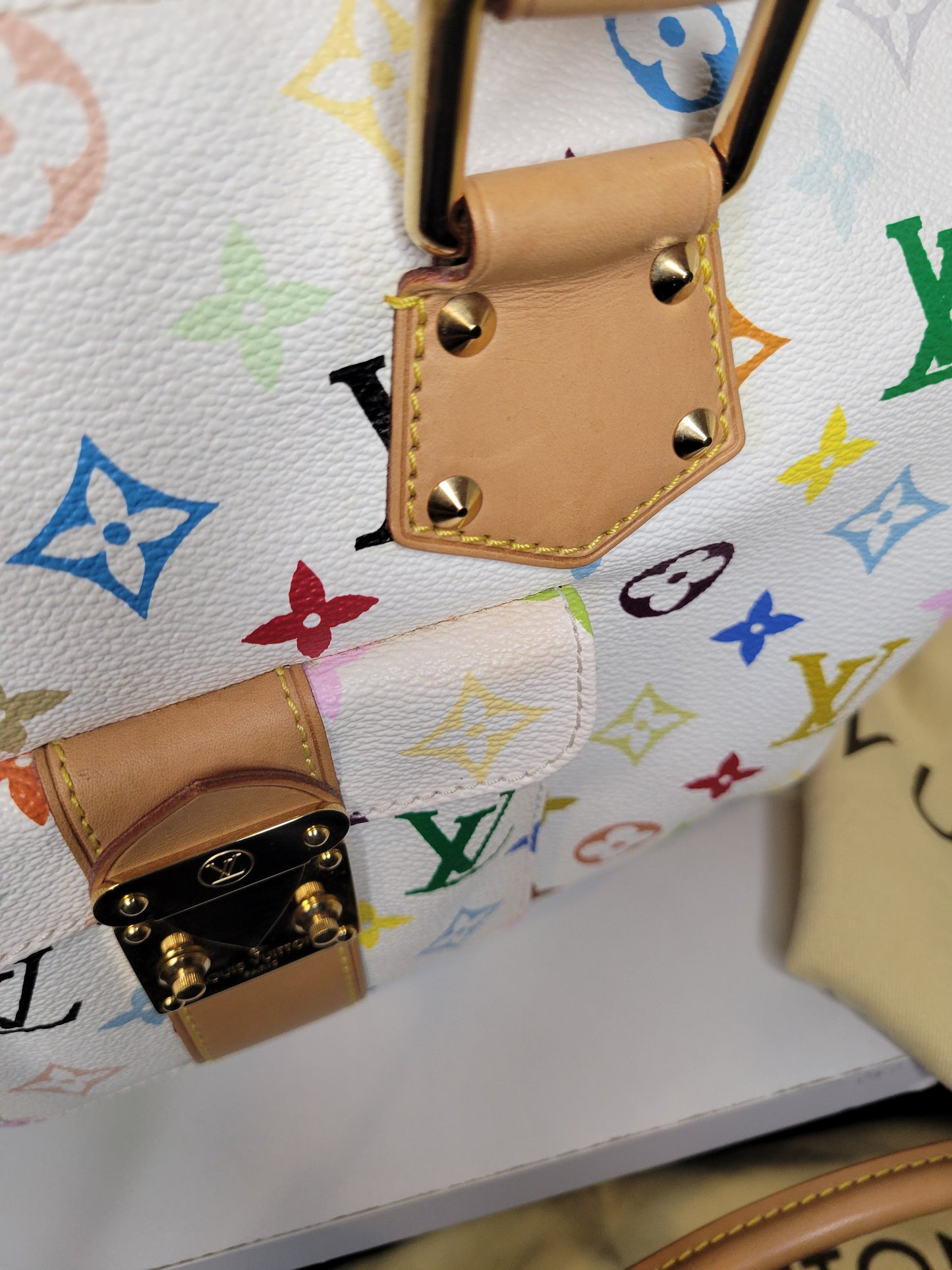 Louis Vuitton White Multicolore Speedy 30 SP1023