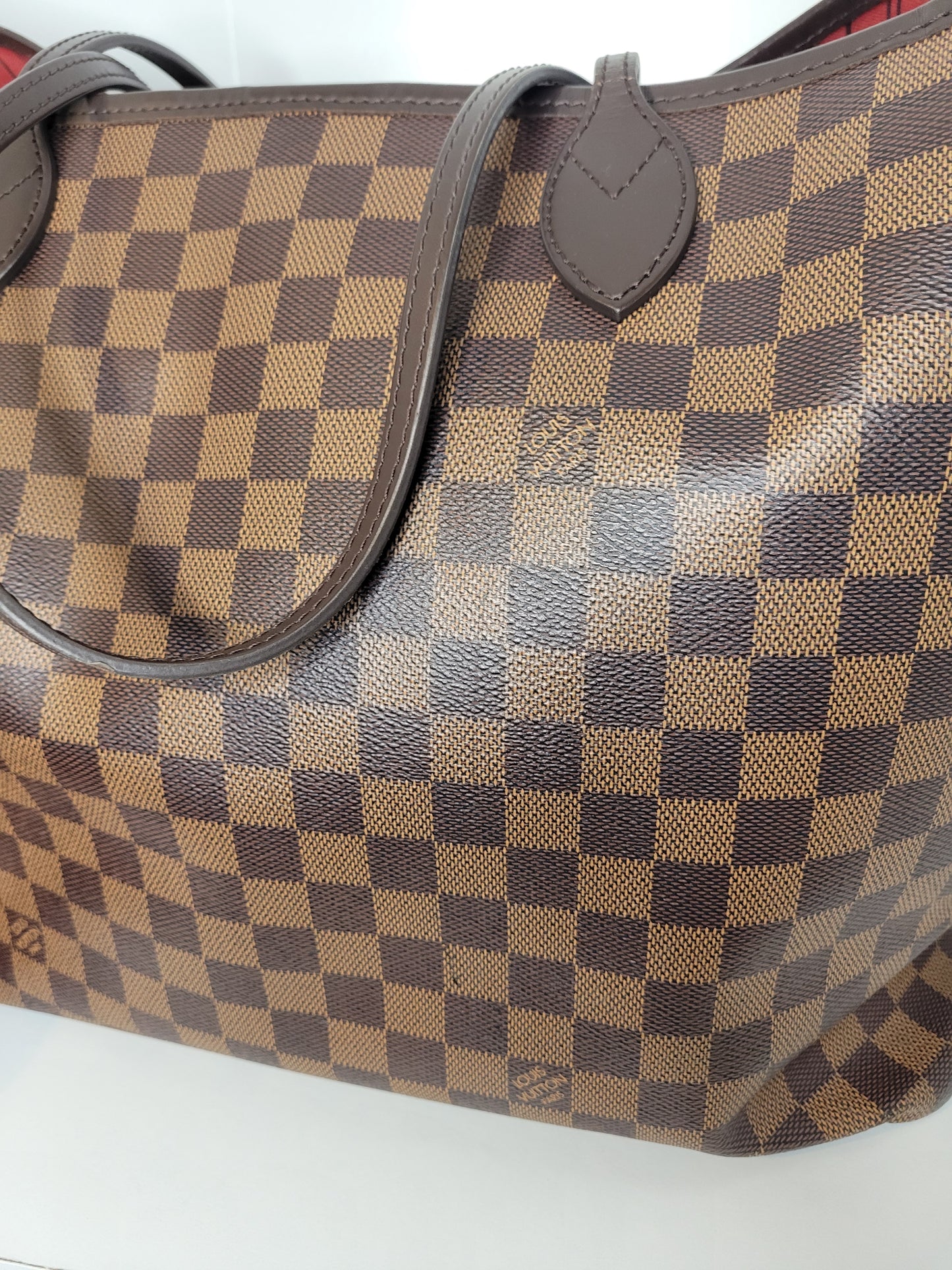 Louis Vuitton Damier Ebene Neverfull GM & Pochette (Microchip)