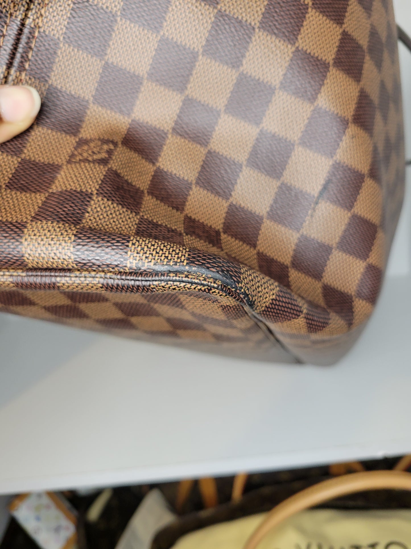 Louis Vuitton Damier Ebene Neverfull GM & Pochette (Microchip)