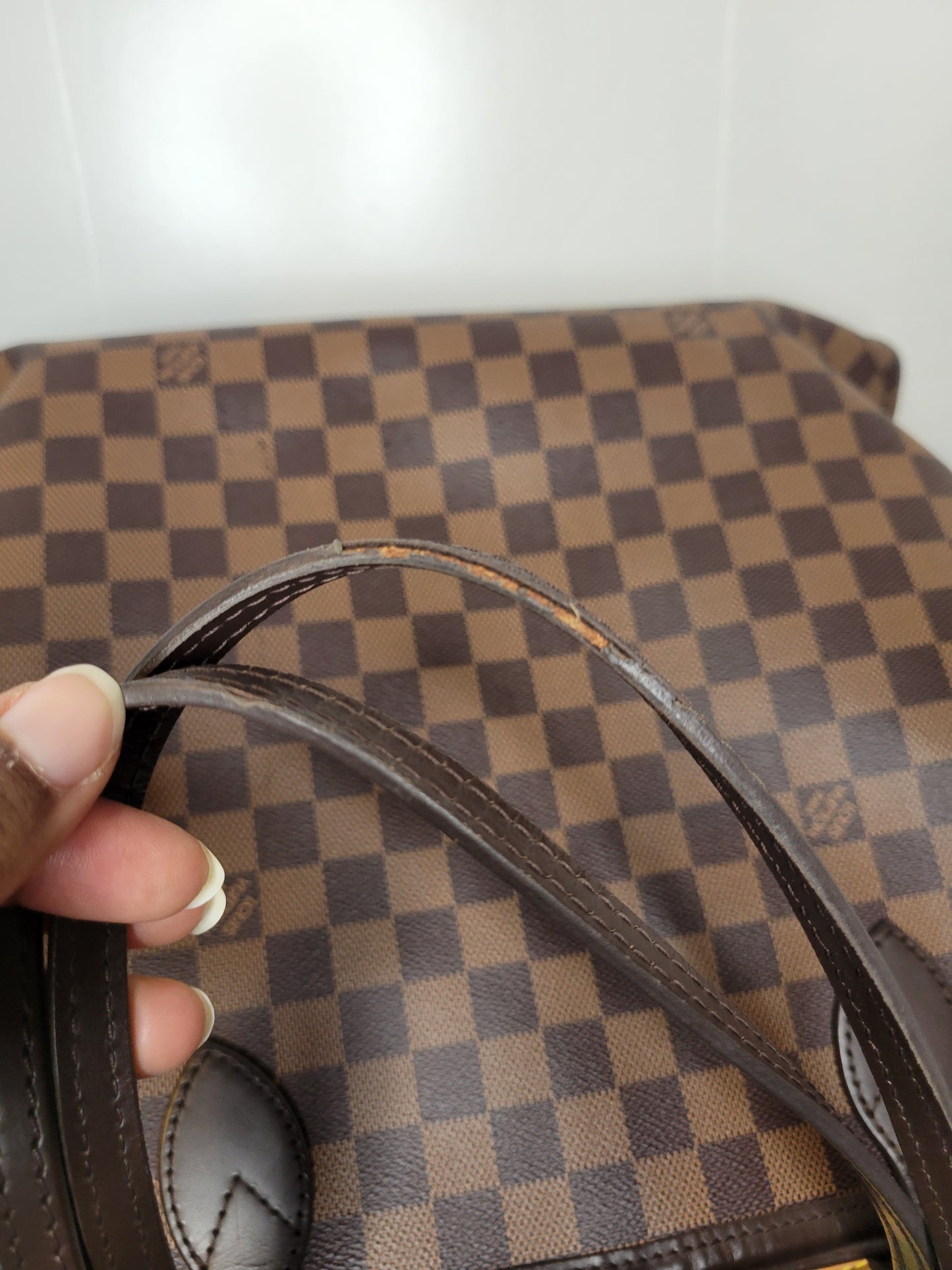 Louis Vuitton Damier Ebene Neverfull GM & Pochette (Microchip)