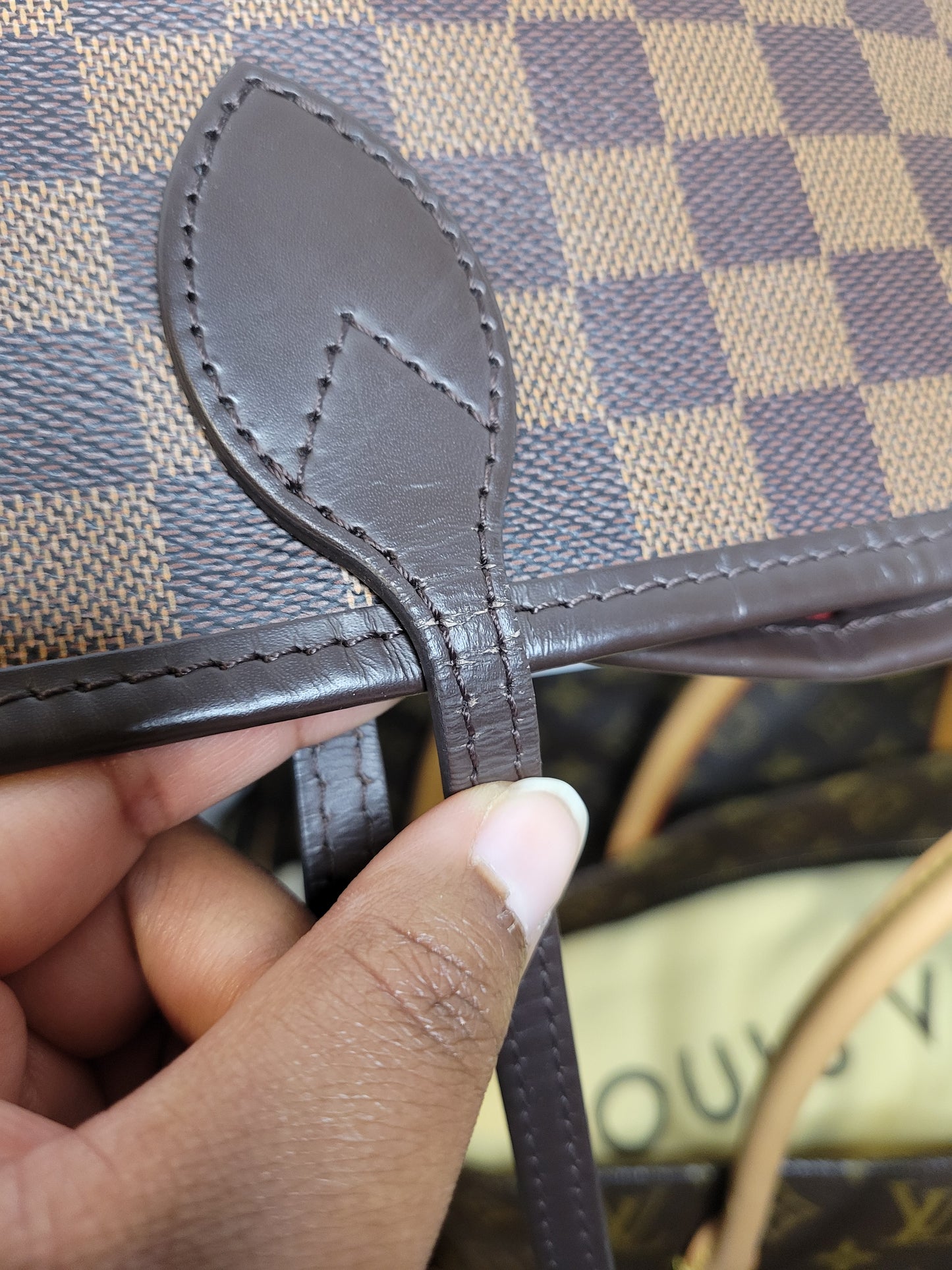 Louis Vuitton Damier Ebene Neverfull GM & Pochette (Microchip)