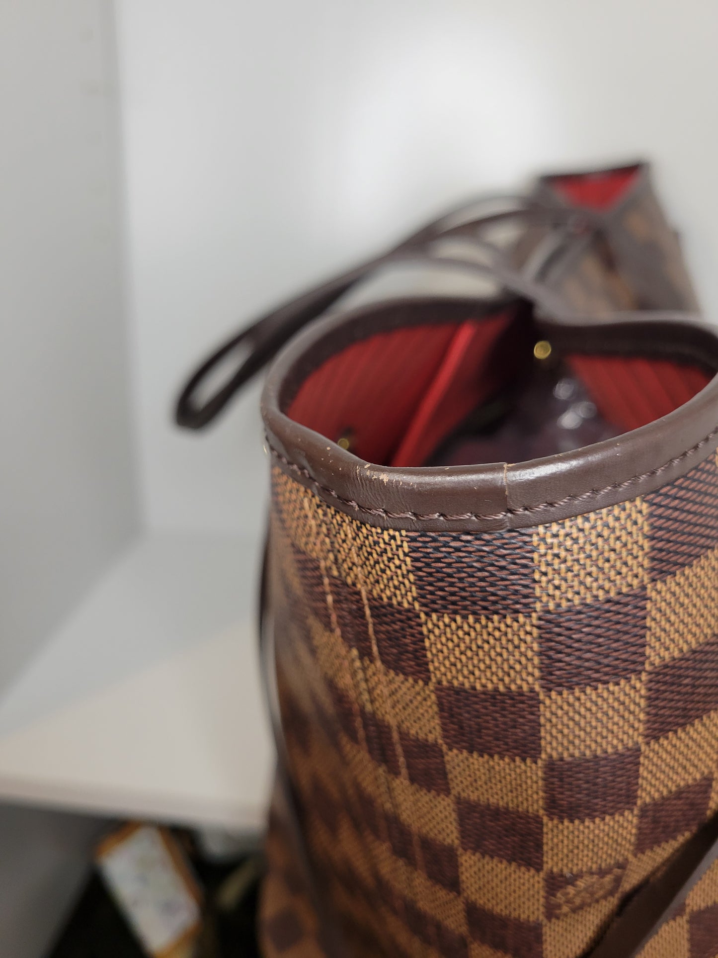 Louis Vuitton Damier Ebene Neverfull GM & Pochette (Microchip)