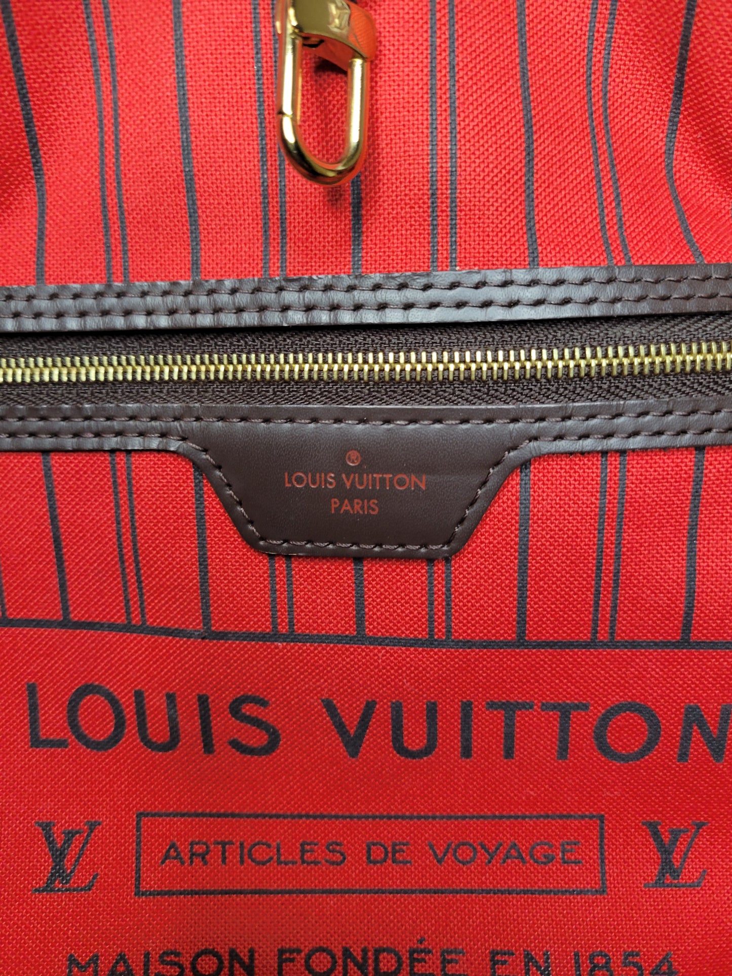 Louis Vuitton Damier Ebene Neverfull GM & Pochette (Microchip)