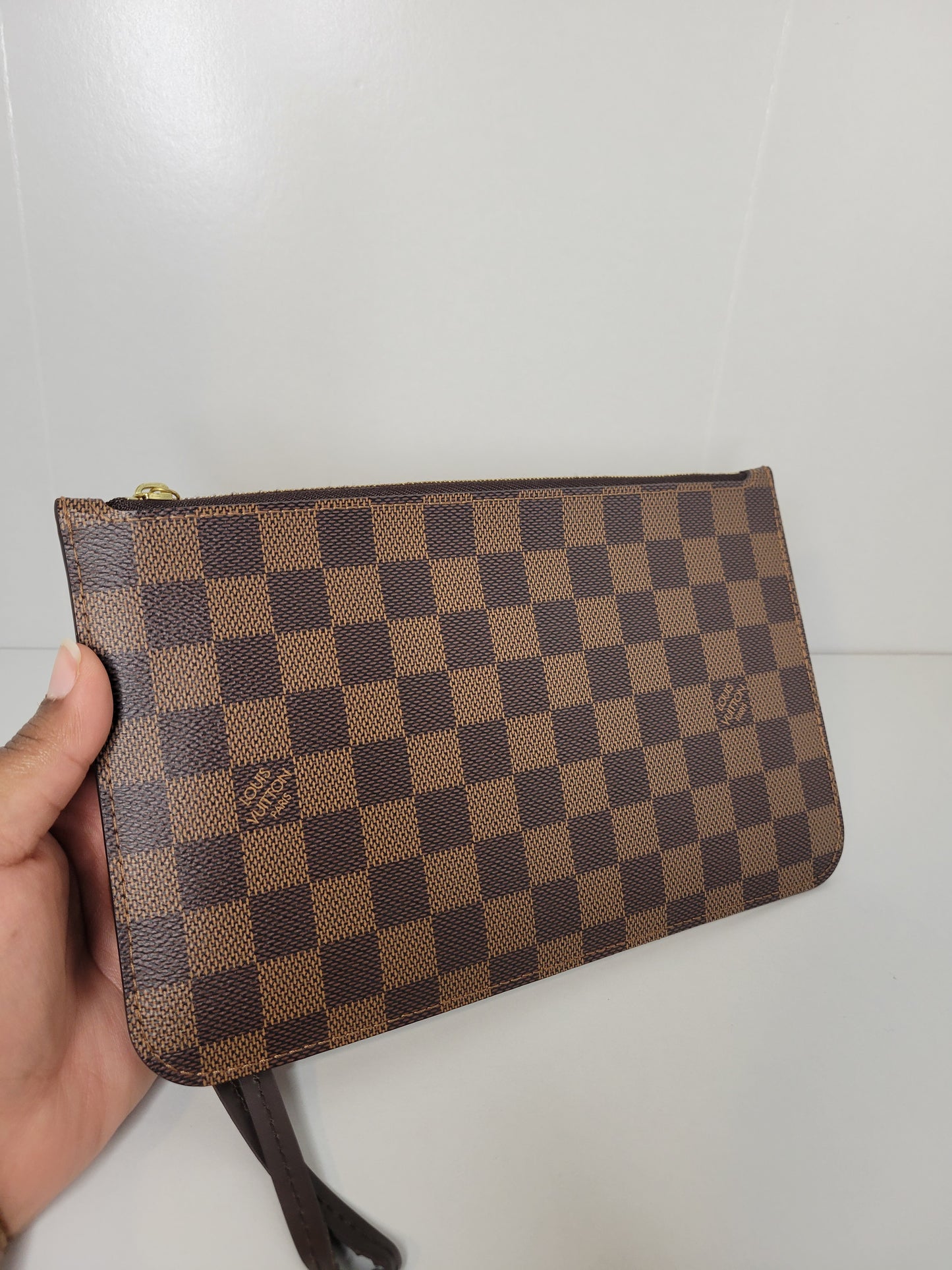 Louis Vuitton Damier Ebene Neverfull GM & Pochette (Microchip)