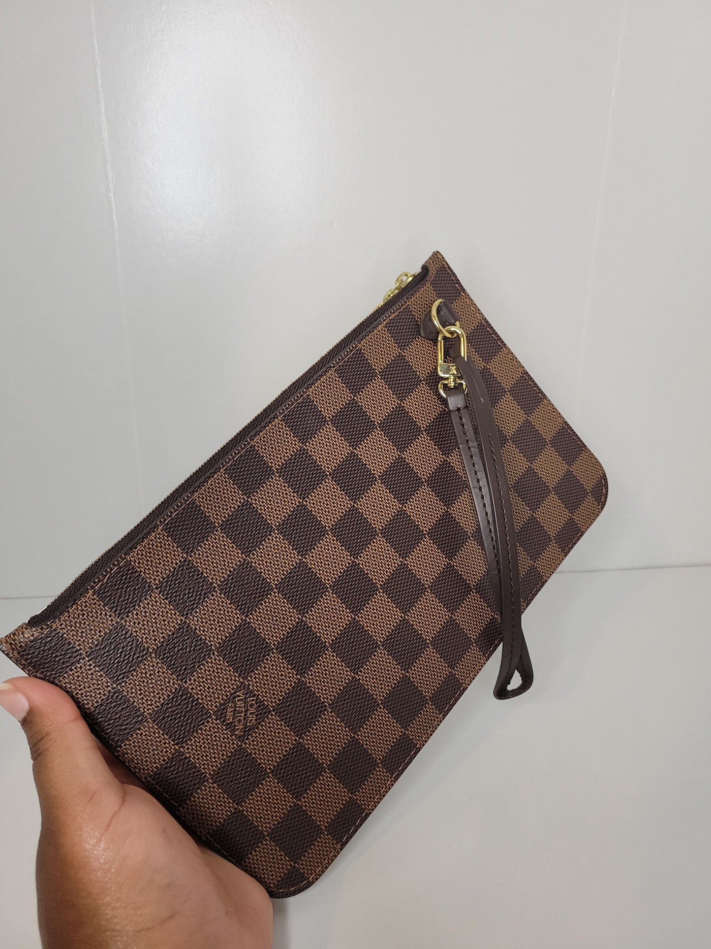 Louis Vuitton Damier Ebene Neverfull GM & Pochette (Microchip)