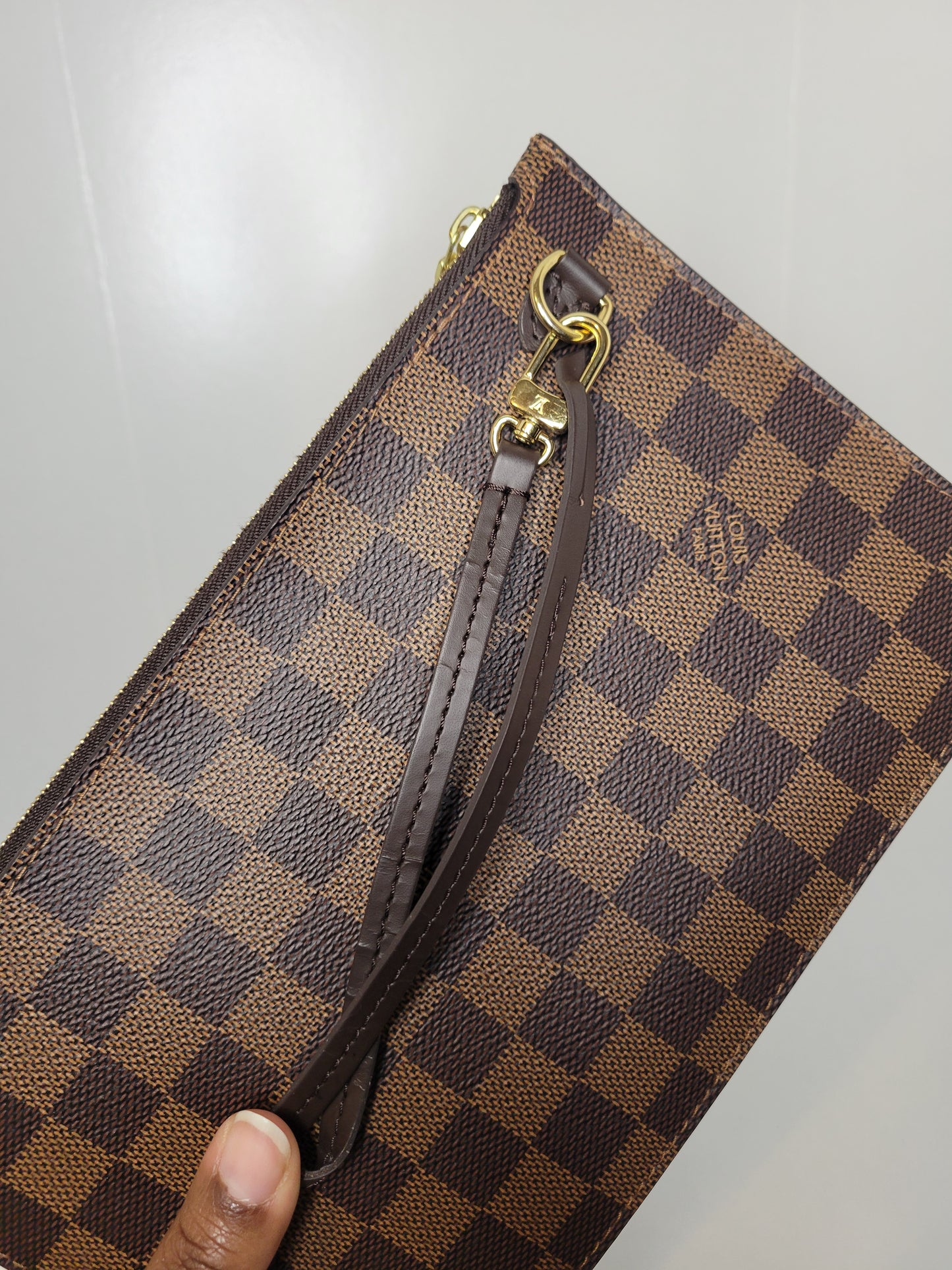 Louis Vuitton Damier Ebene Neverfull GM & Pochette (Microchip)