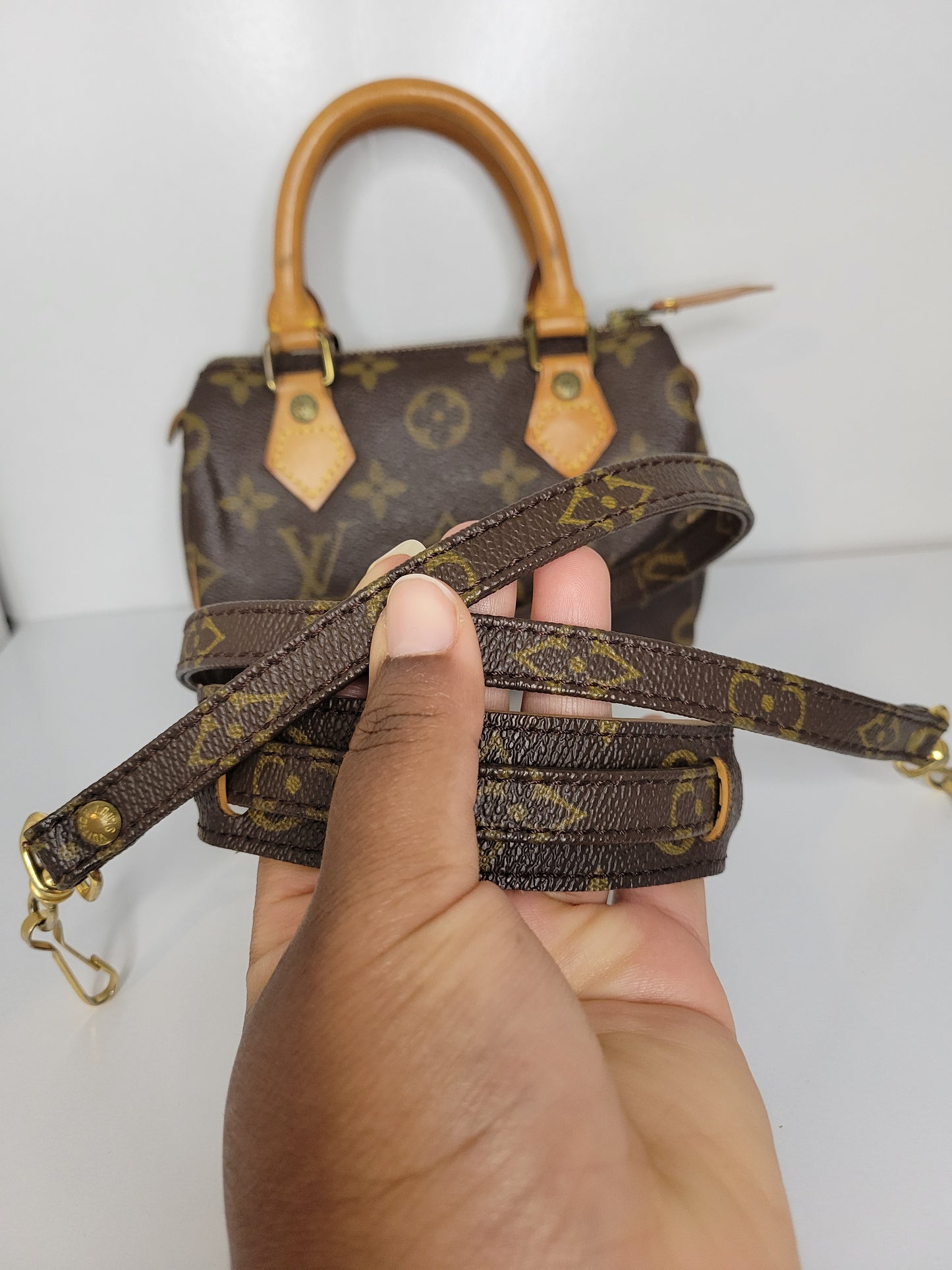 (Reserved) Louis Vuitton Mini Speedy HL with LV Strap TH0991