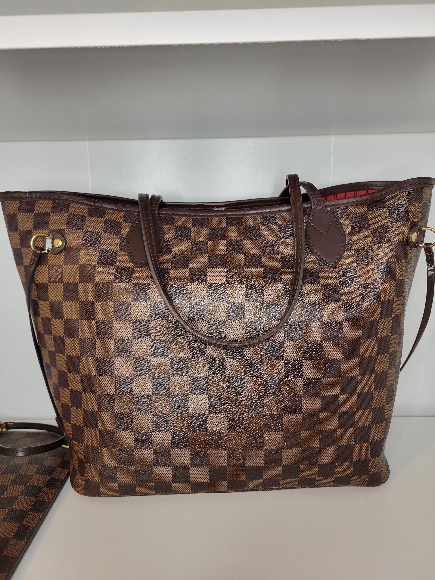 Louis Vuitton Damier Ebene Neverfull MM and Pochette AR2126