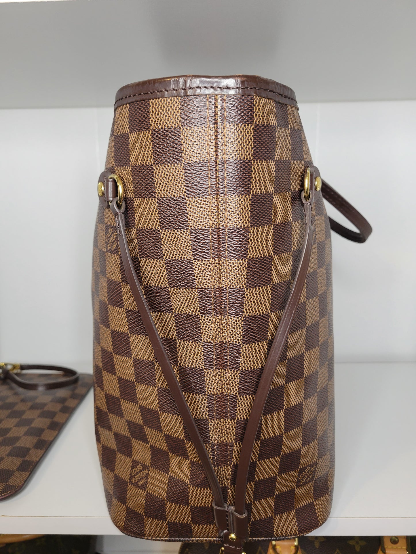 Louis Vuitton Damier Ebene Neverfull MM and Pochette AR2126