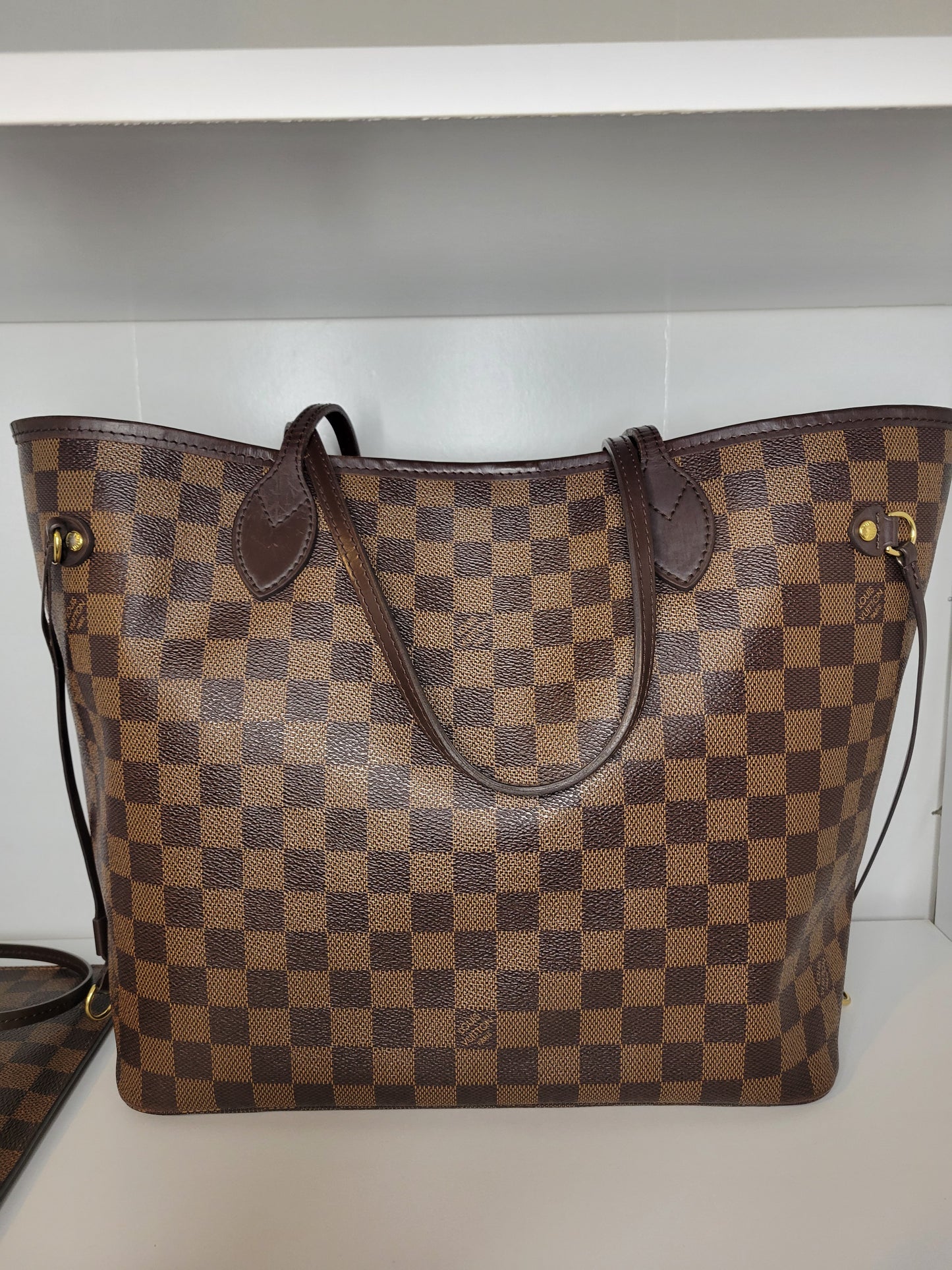 Louis Vuitton Damier Ebene Neverfull MM and Pochette AR2126