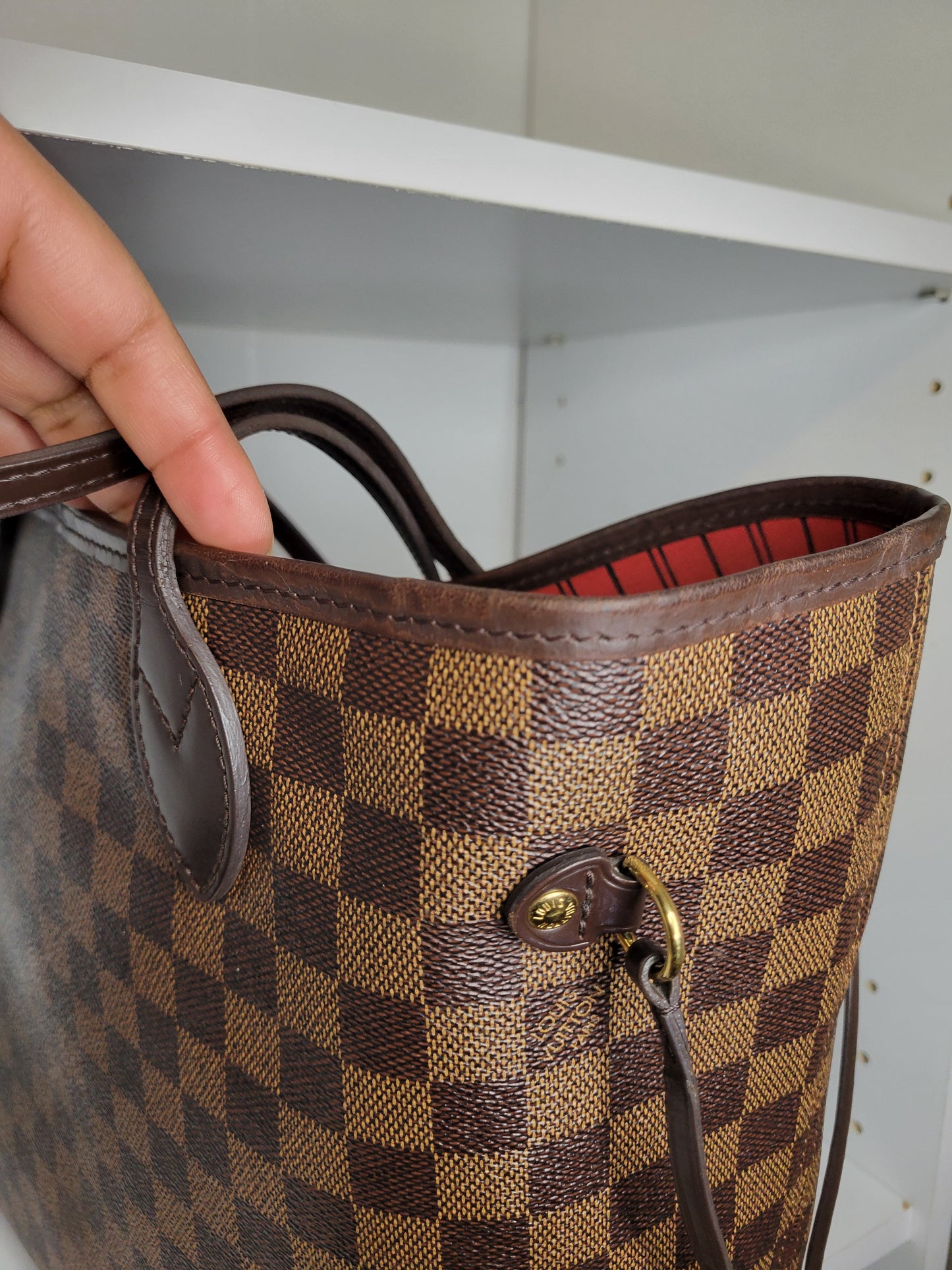 Louis Vuitton Damier Ebene Neverfull MM and Pochette AR2126