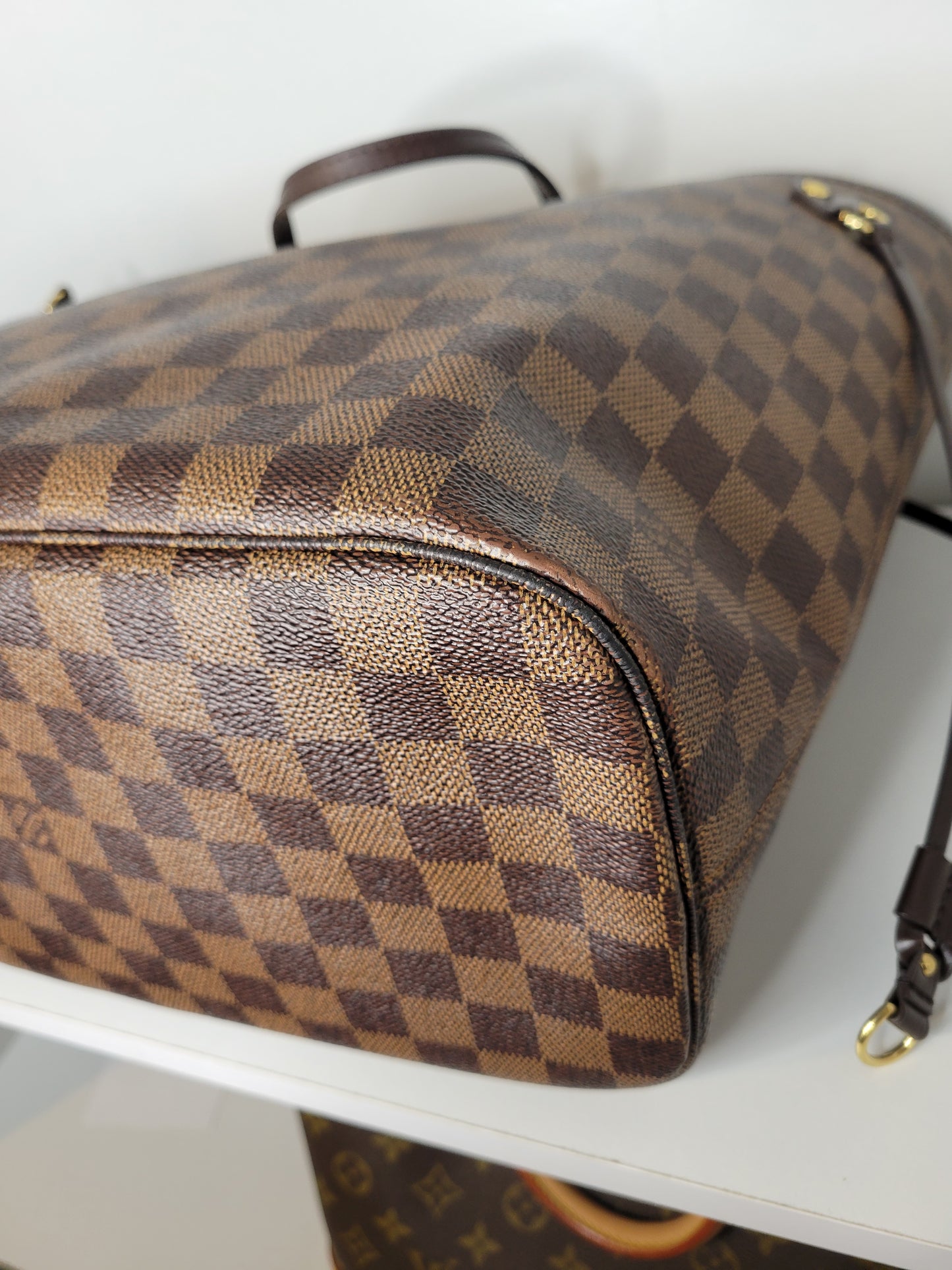 Louis Vuitton Damier Ebene Neverfull MM and Pochette AR2126