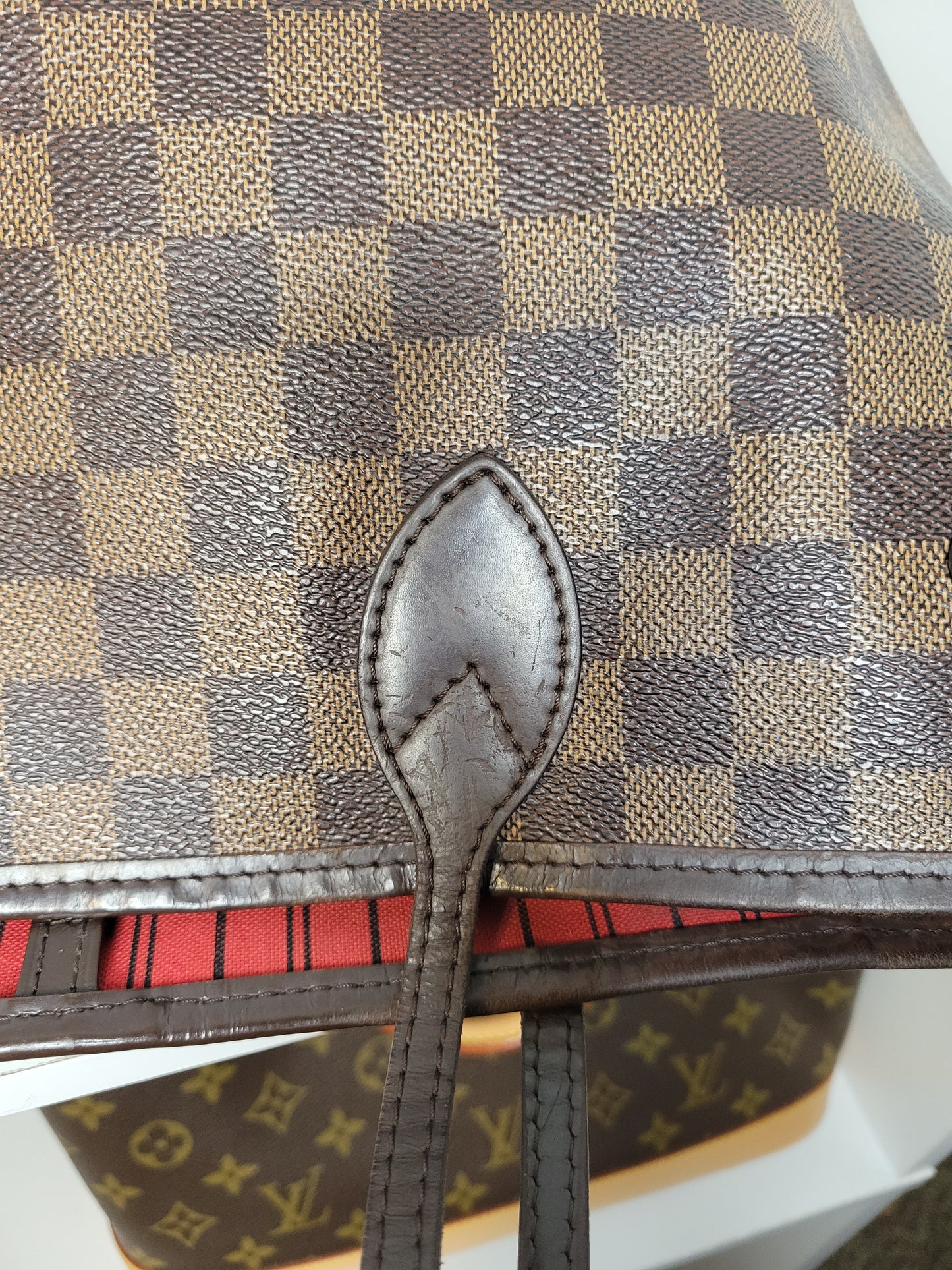 Louis Vuitton Damier Ebene Neverfull MM and Pochette AR2126