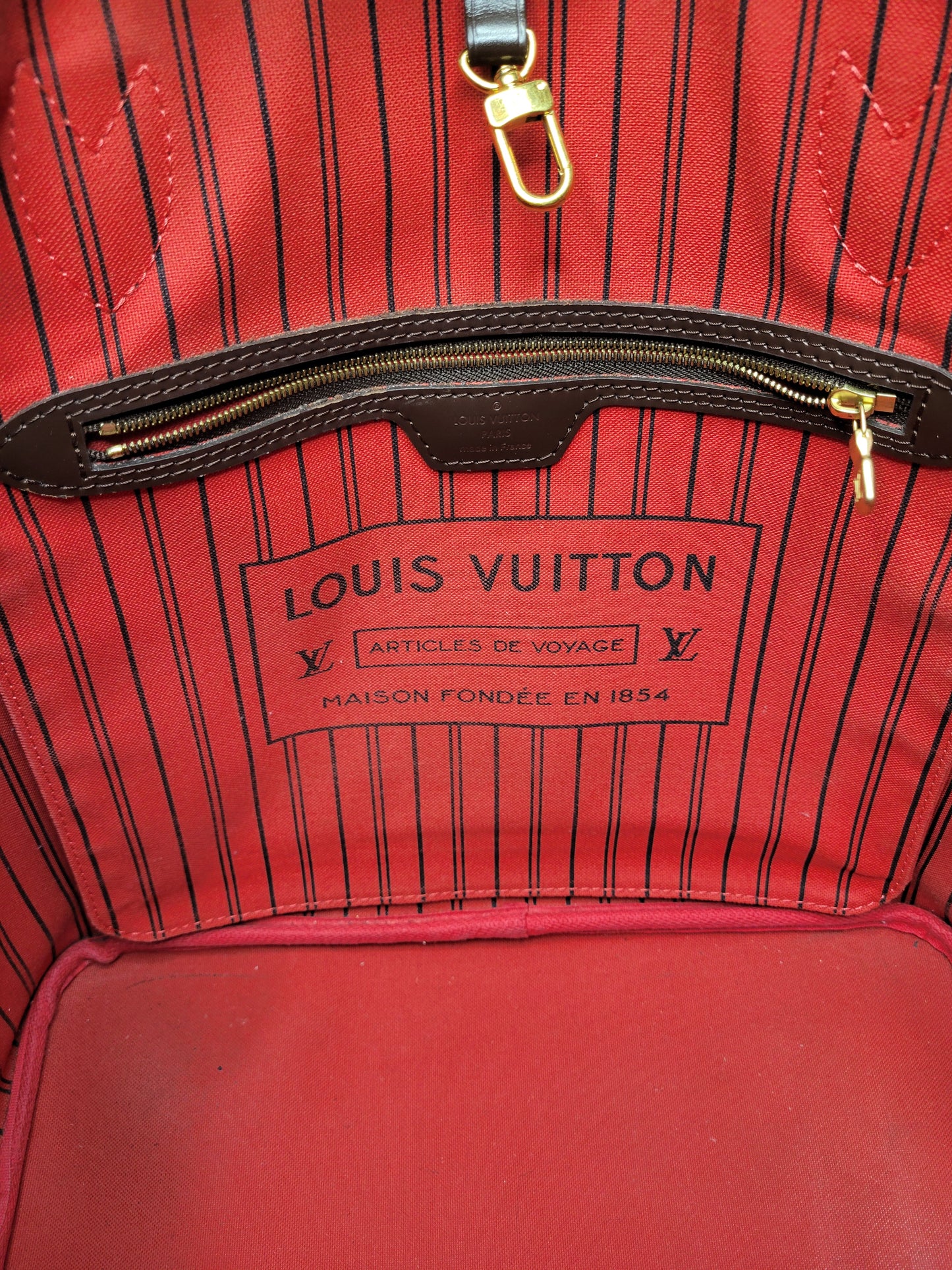 Louis Vuitton Damier Ebene Neverfull MM and Pochette AR2126