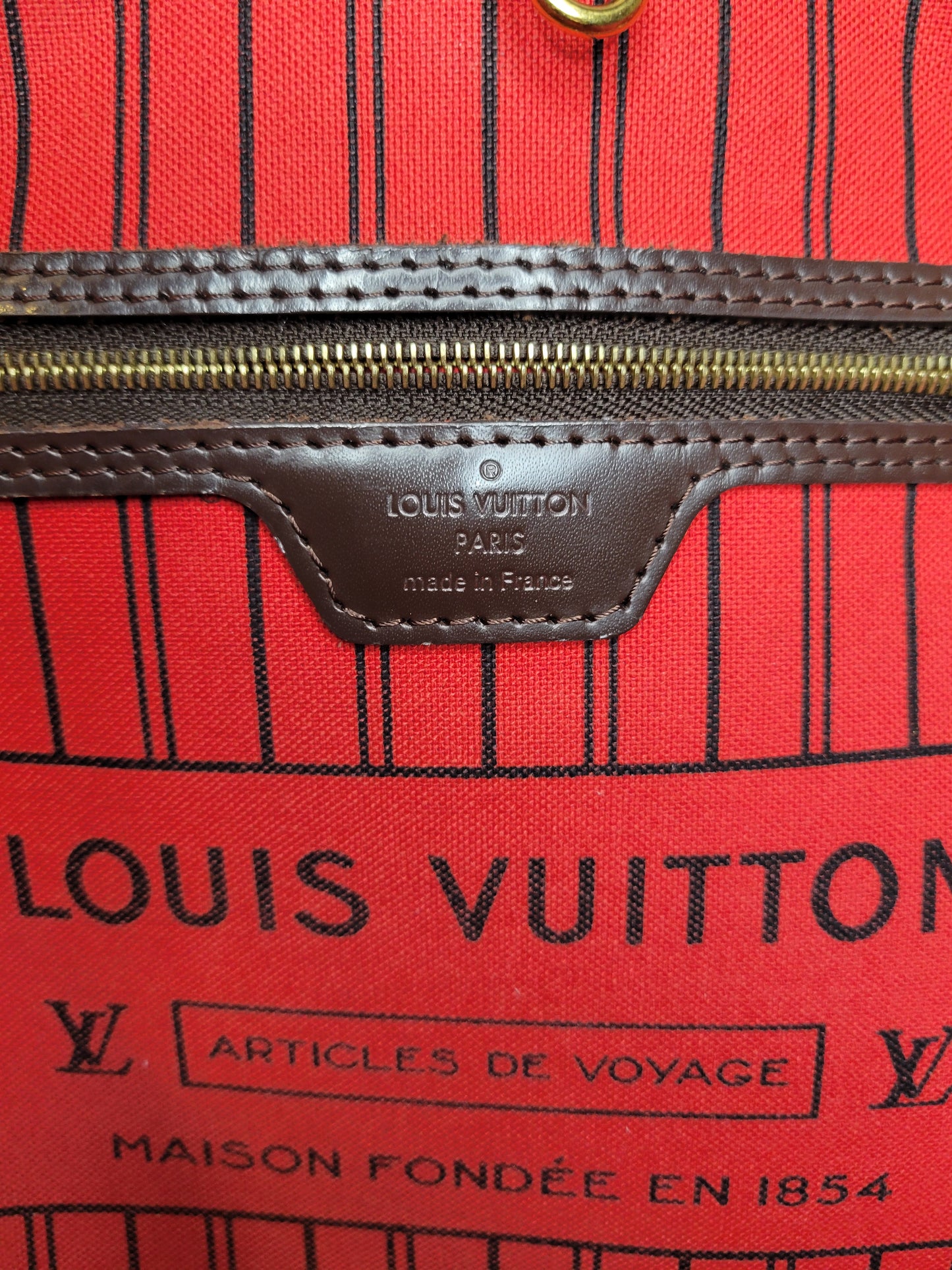 Louis Vuitton Damier Ebene Neverfull MM and Pochette AR2126