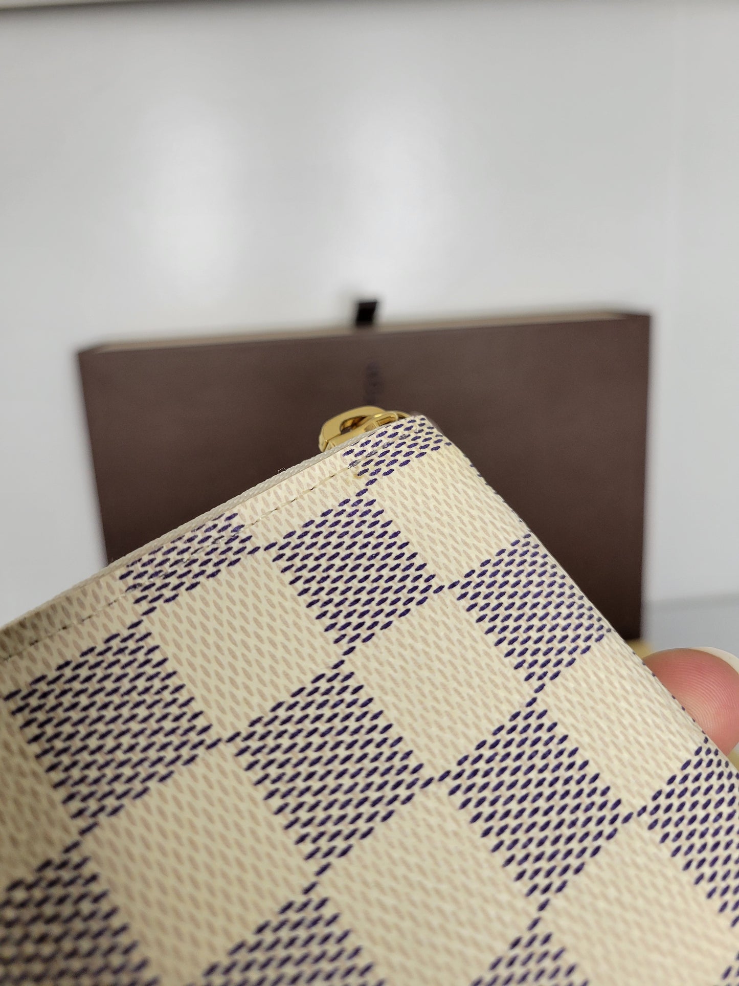 Louis Vuitton Damier Azur Rose Ballerine Clemence Wallet SD2169