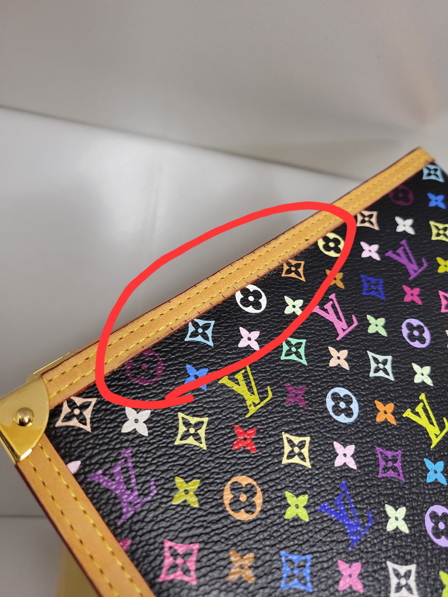 Louis Vuitton Black Multicolore Agenda GM TH0065 🦄