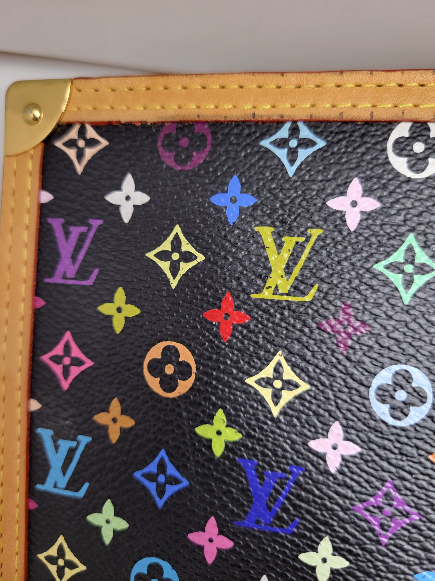 Louis Vuitton Black Multicolore Agenda GM TH0065 🦄