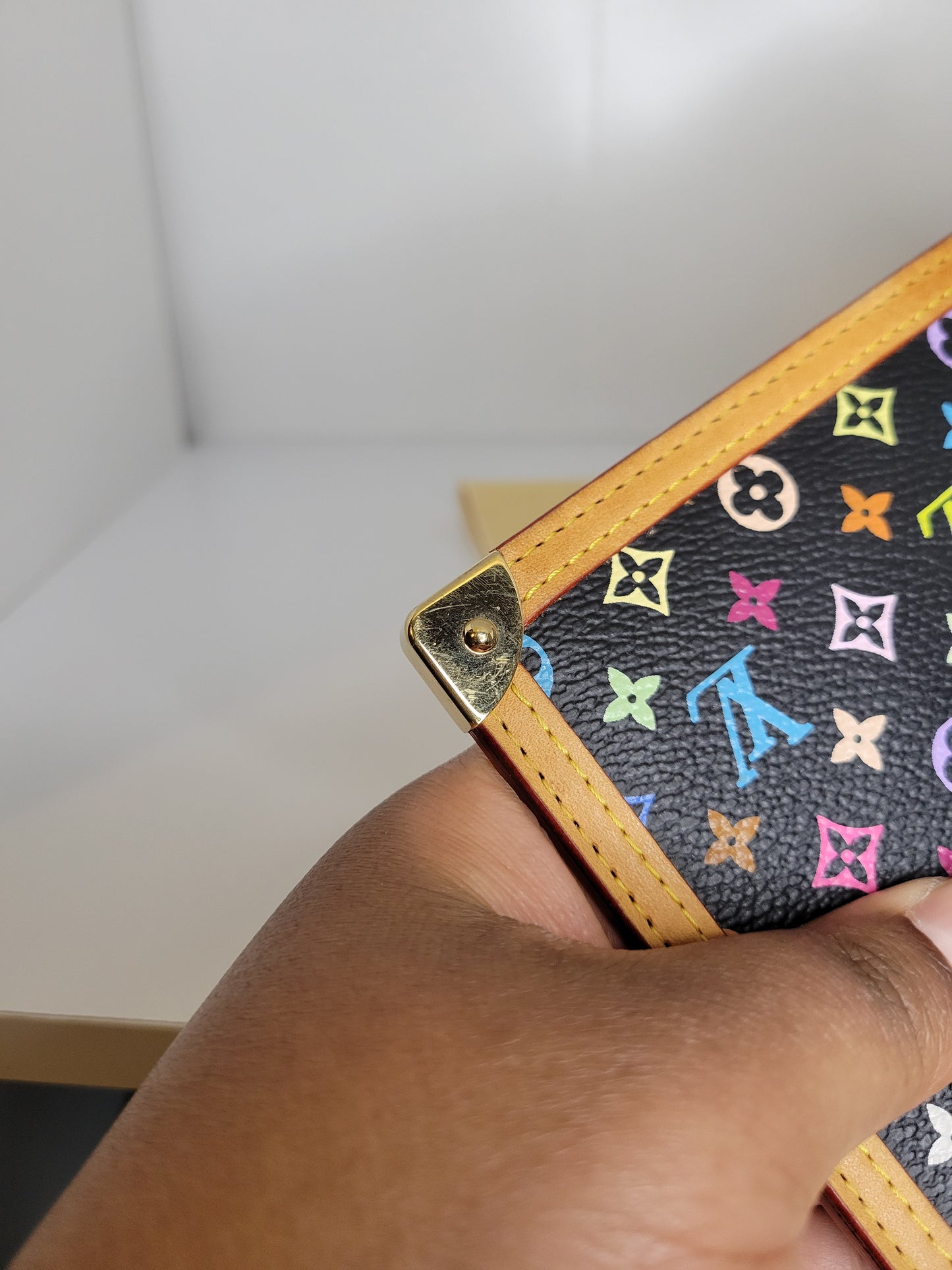 Louis Vuitton Black Multicolore Agenda GM TH0065 🦄