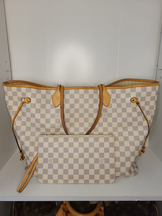 Louis Vuitton Damier Azur Neverfull GM & Pochette SD1154
