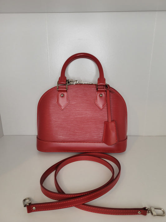 Louis Vuitton Epi Red Alma BB  MI4162