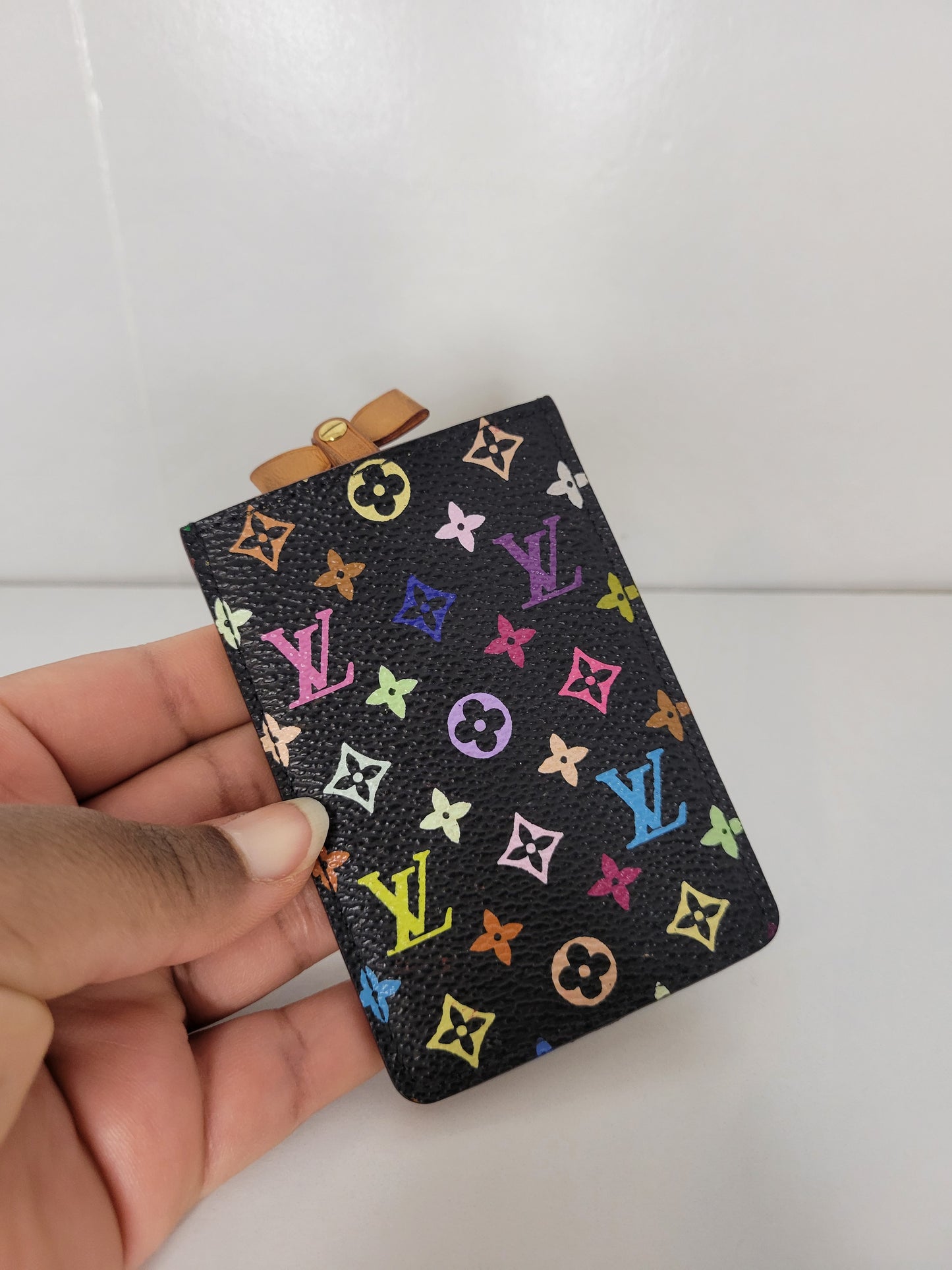 Louis Vuitton Black Multicolore Mirror / Card Case MI0064