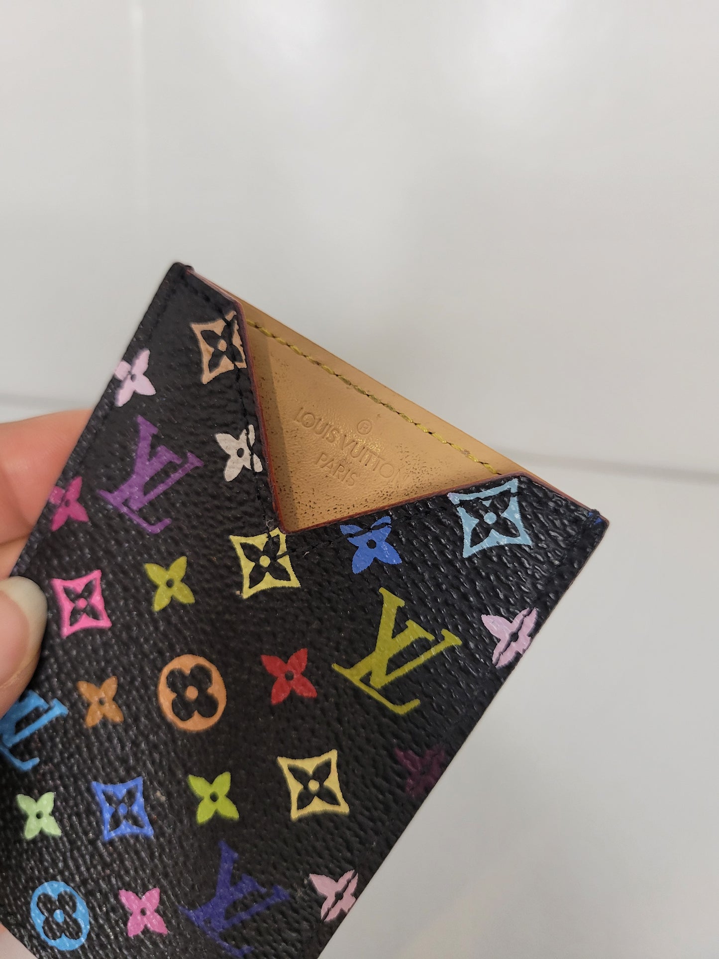 Louis Vuitton Black Multicolore Mirror / Card Case MI0064