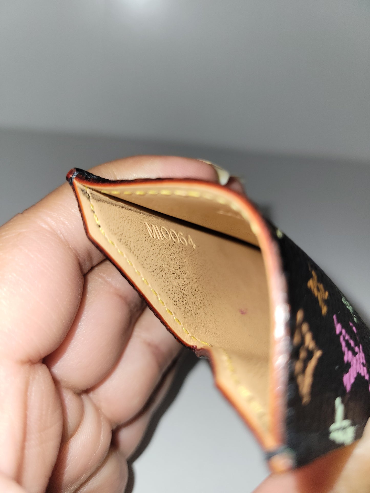 Louis Vuitton Black Multicolore Mirror / Card Case MI0064