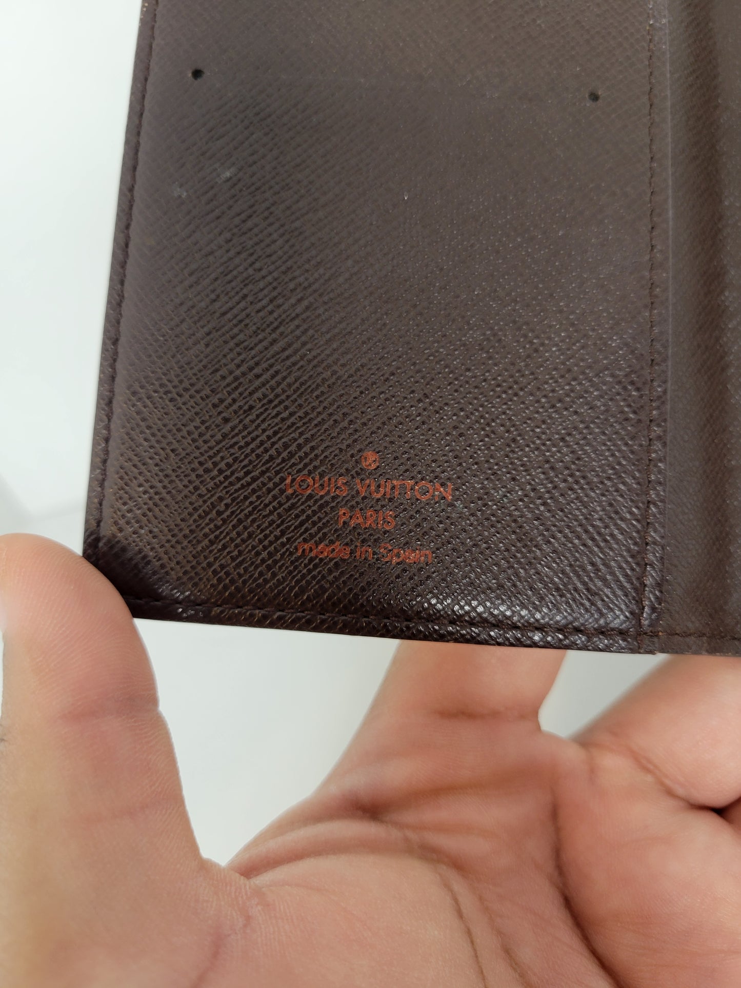 Louis Vuitton Damier Ebene Pocket Agenda Cover CA0072