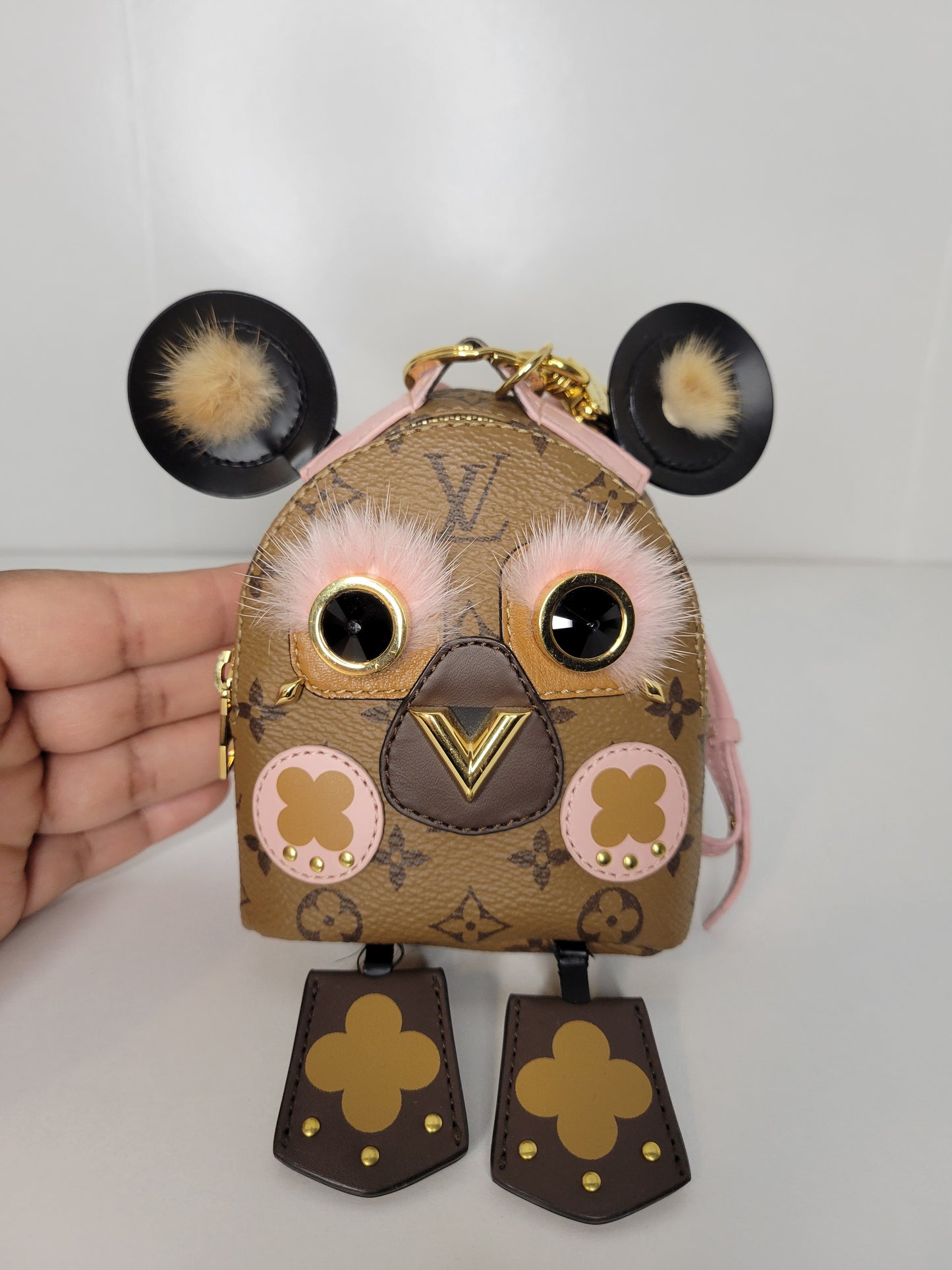 Louis Vuitton Reverse Monogram Owl Backpack Bag Charm CX1220
