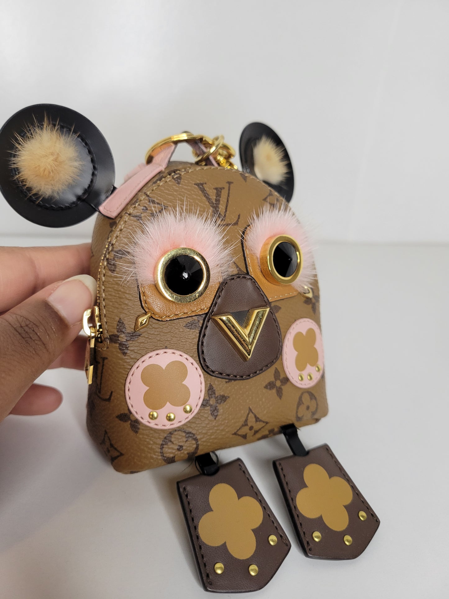 Louis Vuitton Reverse Monogram Owl Backpack Bag Charm CX1220